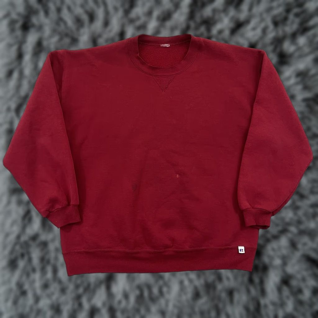 Russell Athletic VINTAGE Russell Athletic Sweatshirt Mens 2XL Red 90s USA Crewneck Pullover Sweatshirt Size US XXL / EU 58 / 5 - 1 Thumbnail