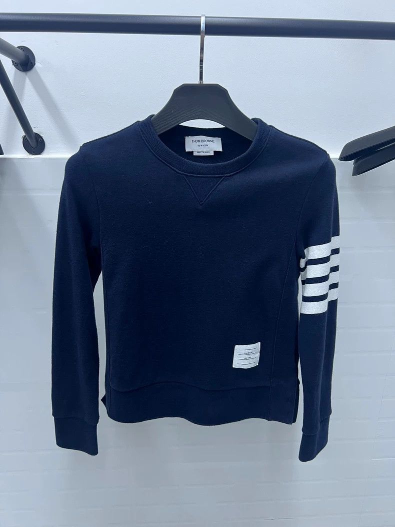 Thom Browne Thom Browne Navy Stripe Sweatshirt 44 - dmc Size US S / EU 44-46 / 1 - 1 Thumbnail
