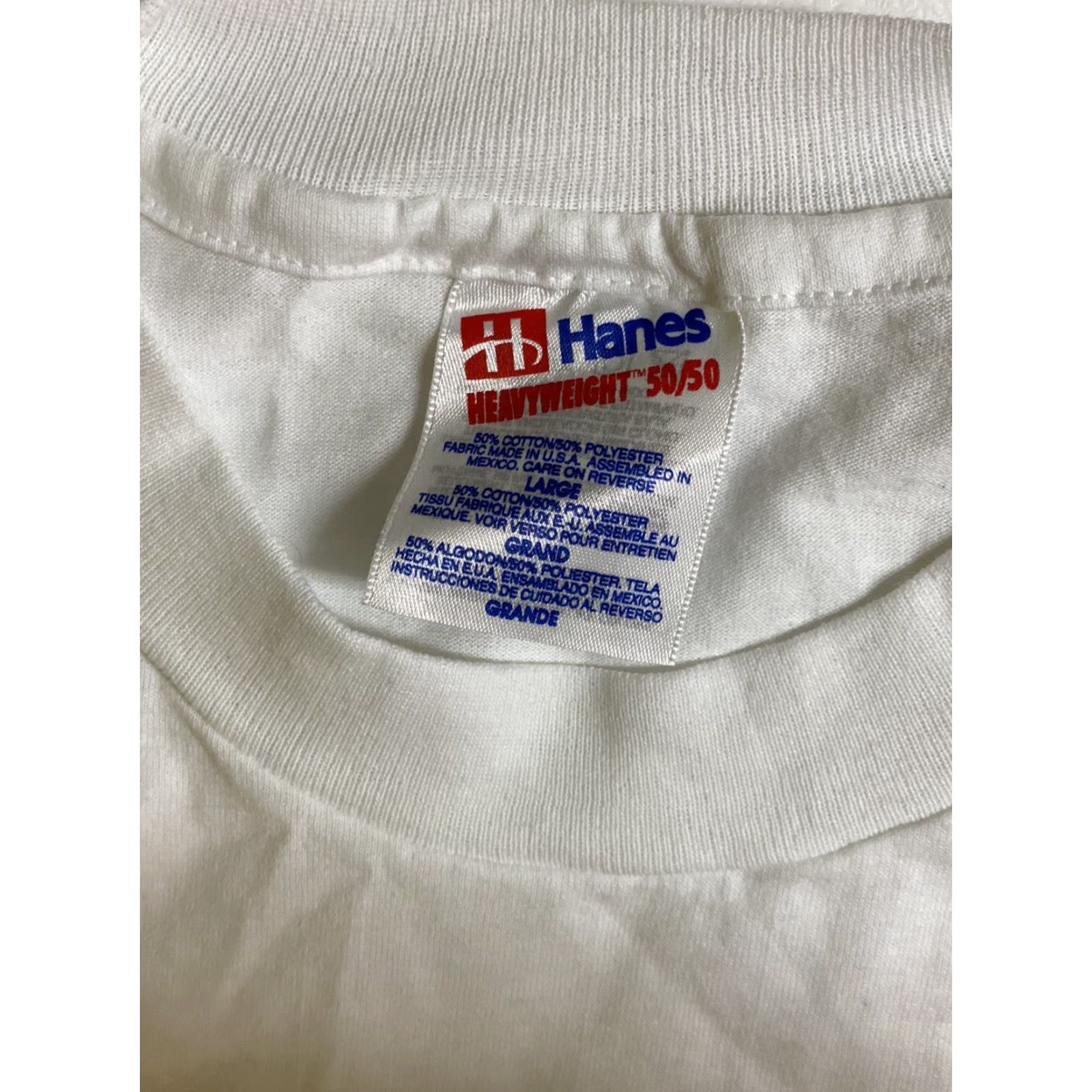 Vintage VINTAGE Mens Large T-Shirt Hiram Walker Booze Liqueurs 90s White Short Sleeve Crew Neck Single Stitch Cotton Blend Mens Size US L / EU 52-54 / 3 - 6 Thumbnail