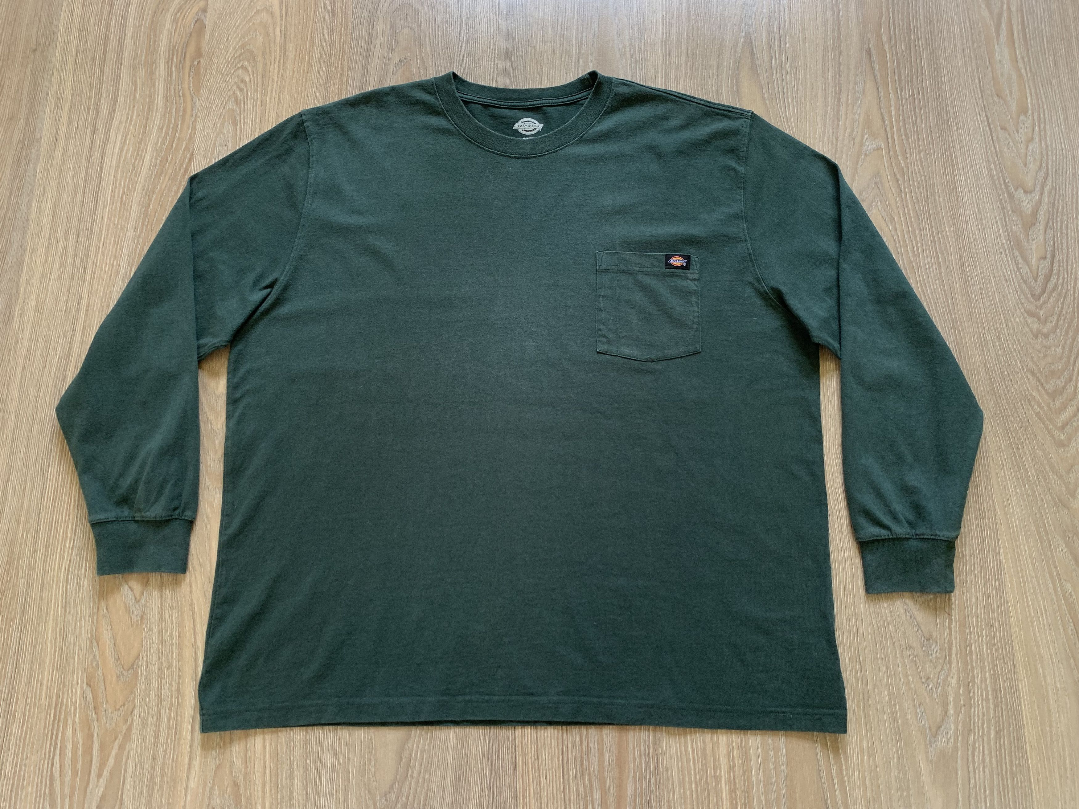 Dickies Dickies Green Long Sleeve Cotton Work Pocket Tee Size US XXL / EU 58 / 5 - 2 Thumbnail