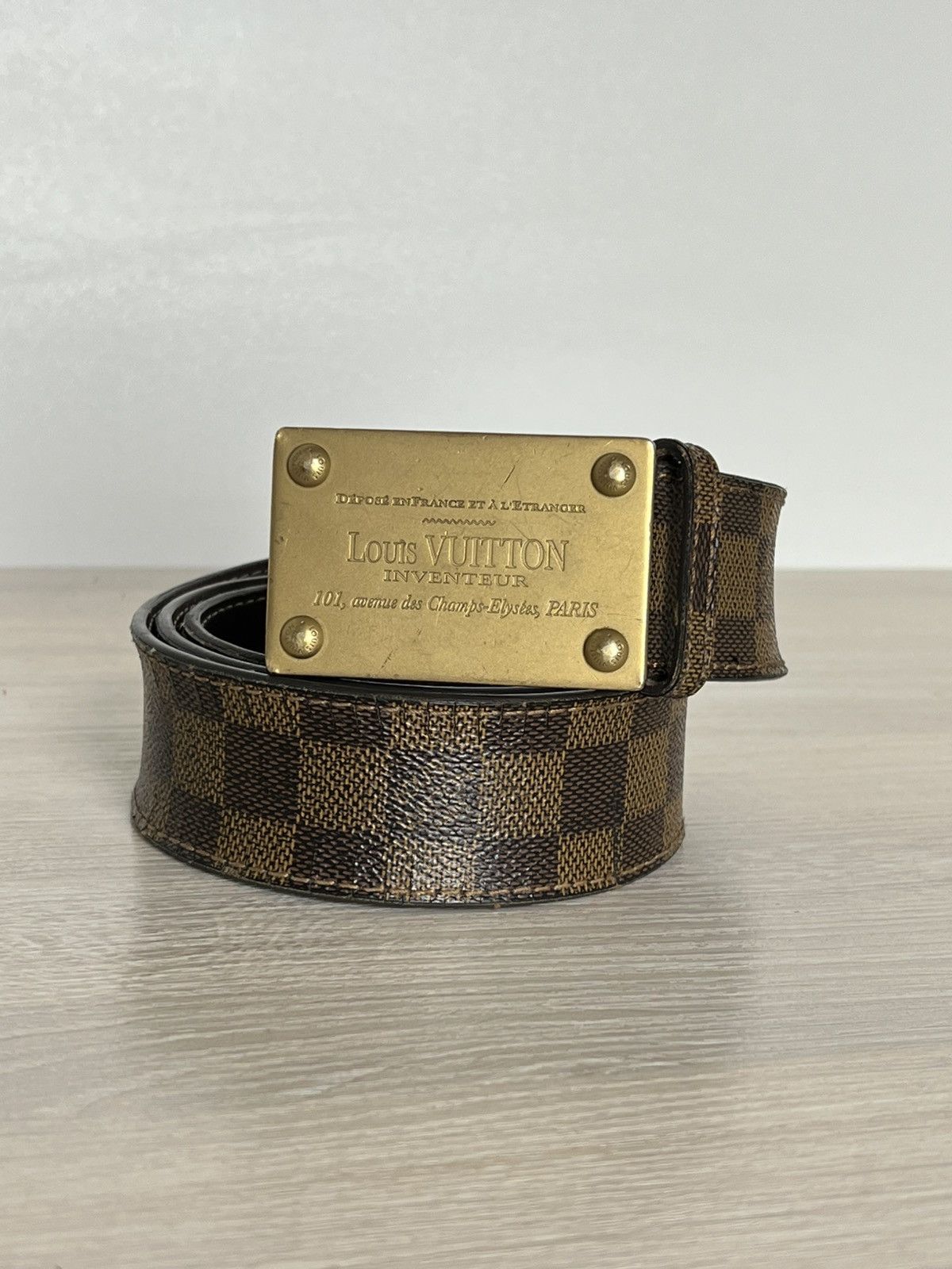 Louis Vuitton Louis Vuitton Damier Ebene Inventeur Belt Size 40 - 5 Thumbnail