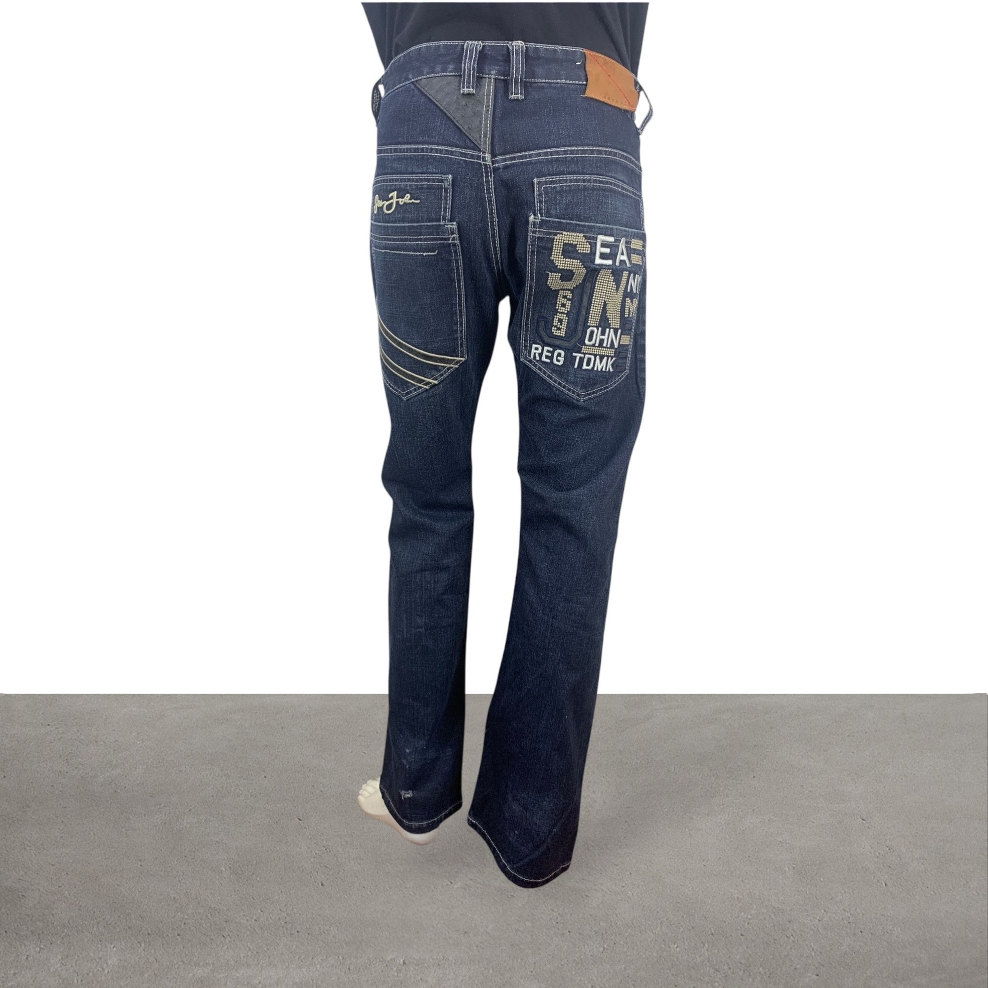 Sean John Sean John Baggy Denim Jeans Embroided Logo Jeans Hip Hop Size US 32 / EU 48 - 1 Thumbnail