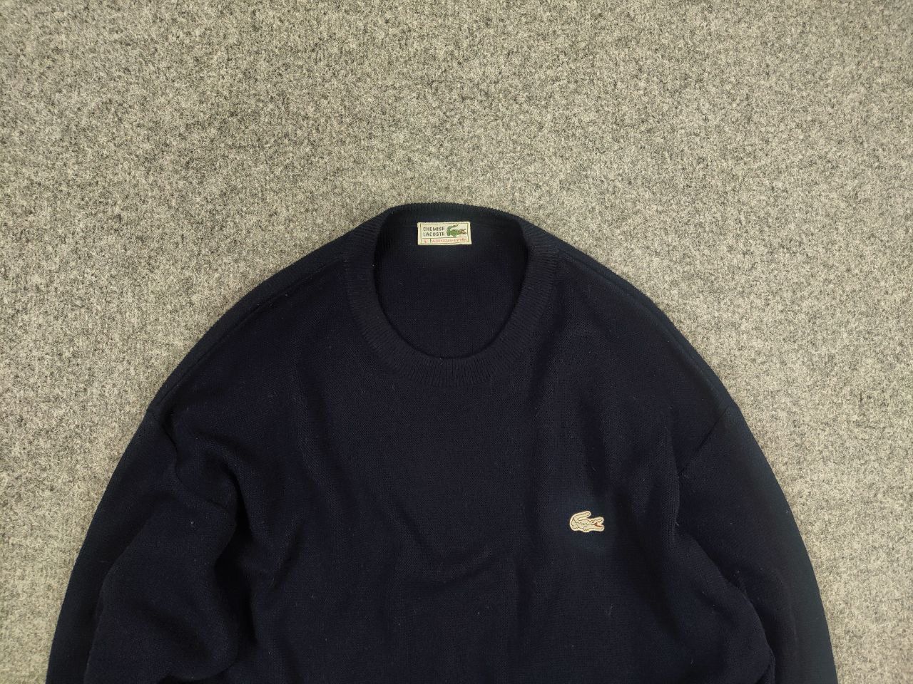 Lacoste Vintage 90's Lacoste Chemise Acrylic Knit Dark Blue Sweater Size US L / EU 52-54 / 3 - 4 Thumbnail