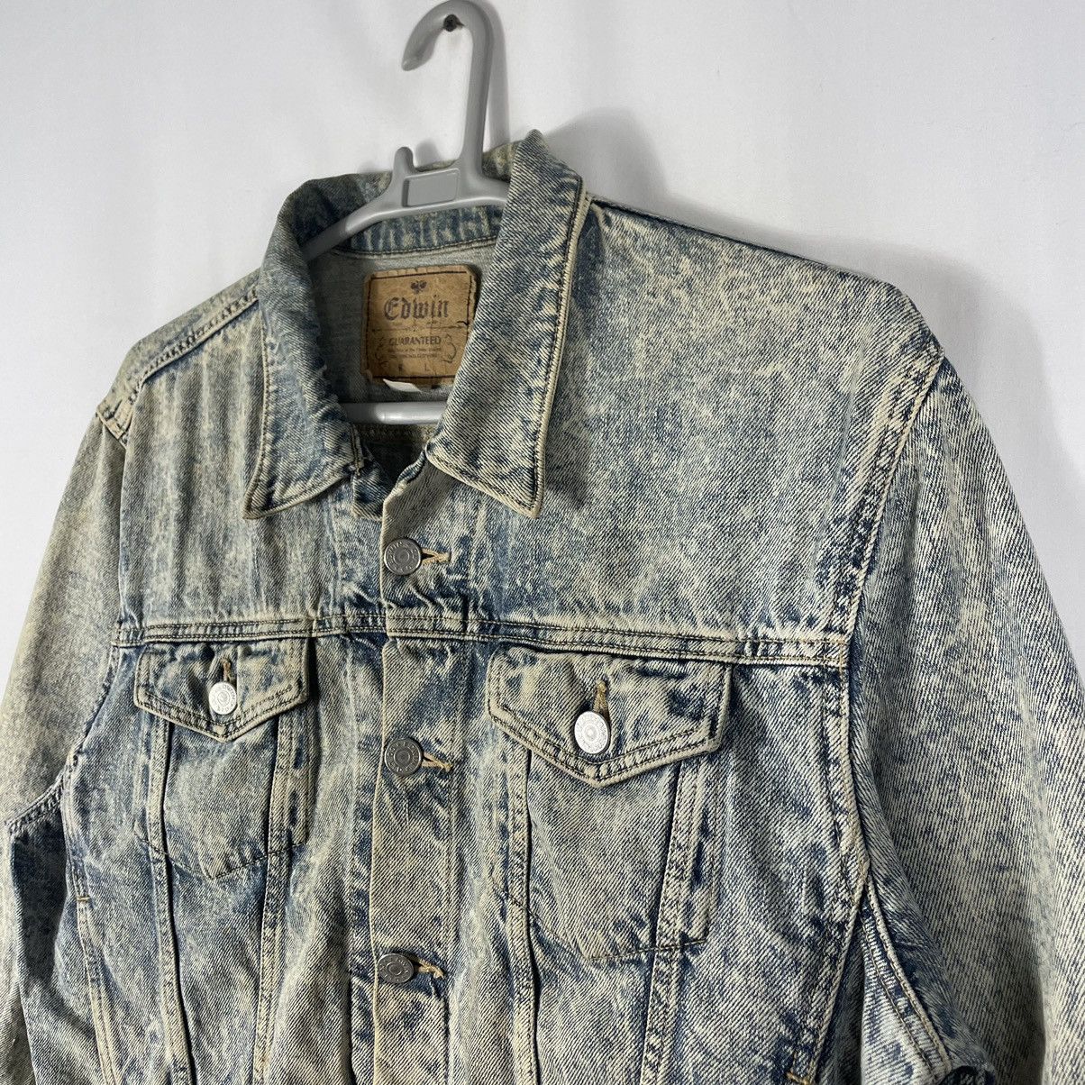 Designer × Edwin × Vintage 🔥Trash🔥Vintage Edwin 5464 Stone Washed Trucker Denim Jacket Size US M / EU 48-50 / 2 - 5 Thumbnail