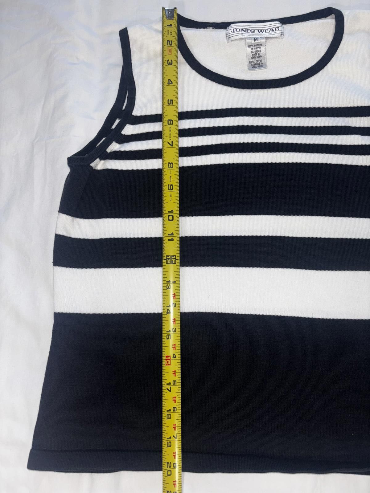 Designer Jones Wear Vintage Stylish Striped Sleeveless Top Size M / US 6-8 / IT 42-44 - 5 Thumbnail