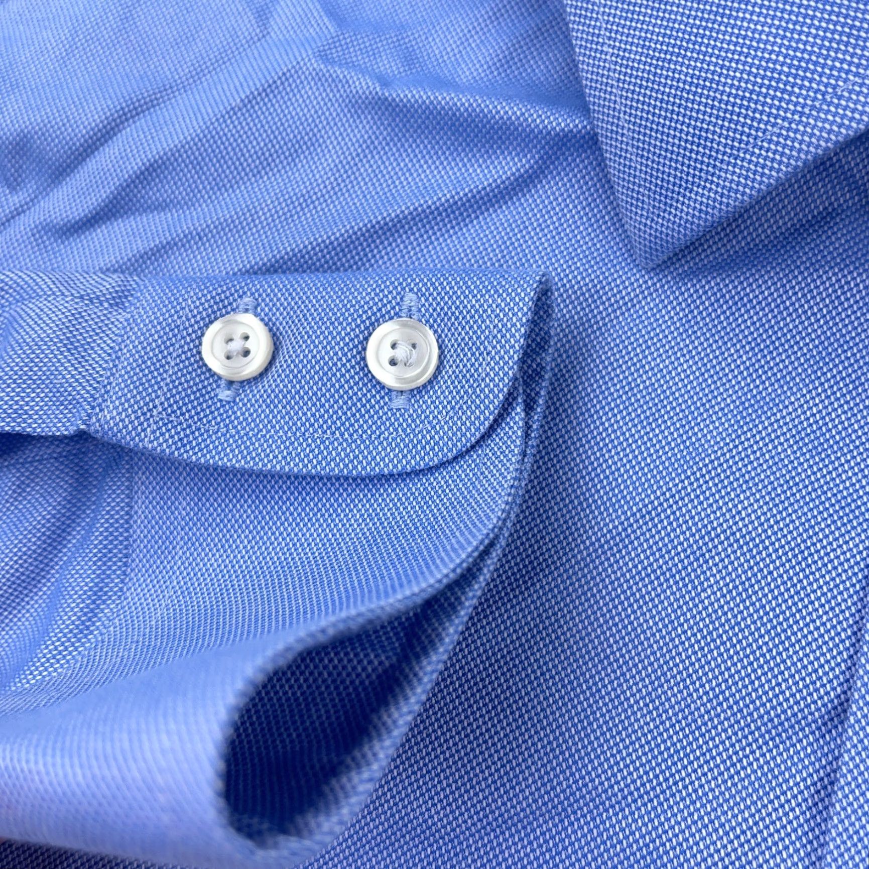 Charles Tyrwhitt Charles Tyrwhitt Shirt Men 16.5 33 Blue Button Up Slim Fit Oxford Cloth Dress A9 Size 42R - 5 Thumbnail