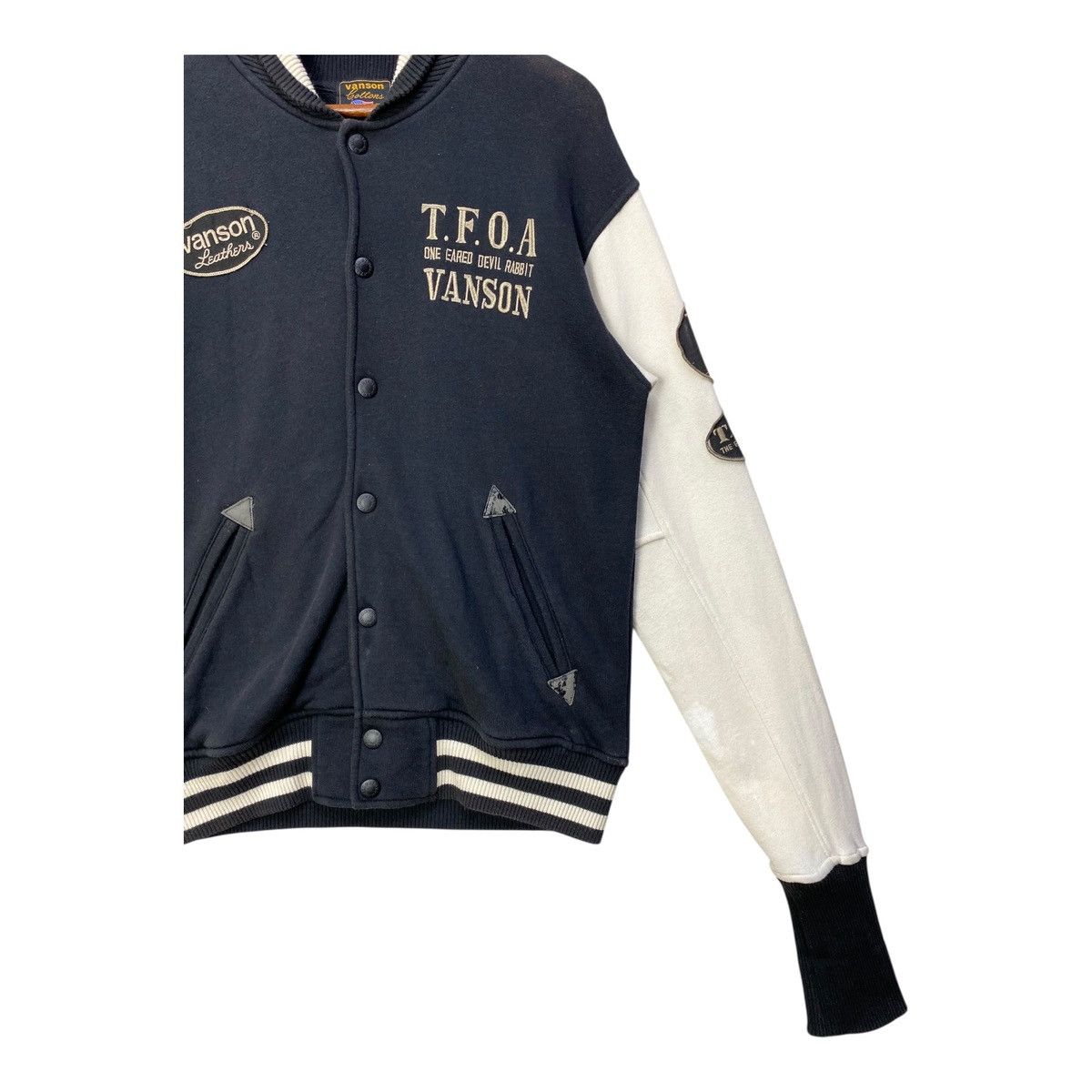 Vanson Leathers Vanson Leather Varsity Jacket Heavy Cotton Motorcycle Jacket Size US L / EU 52-54 / 3 - 4 Thumbnail
