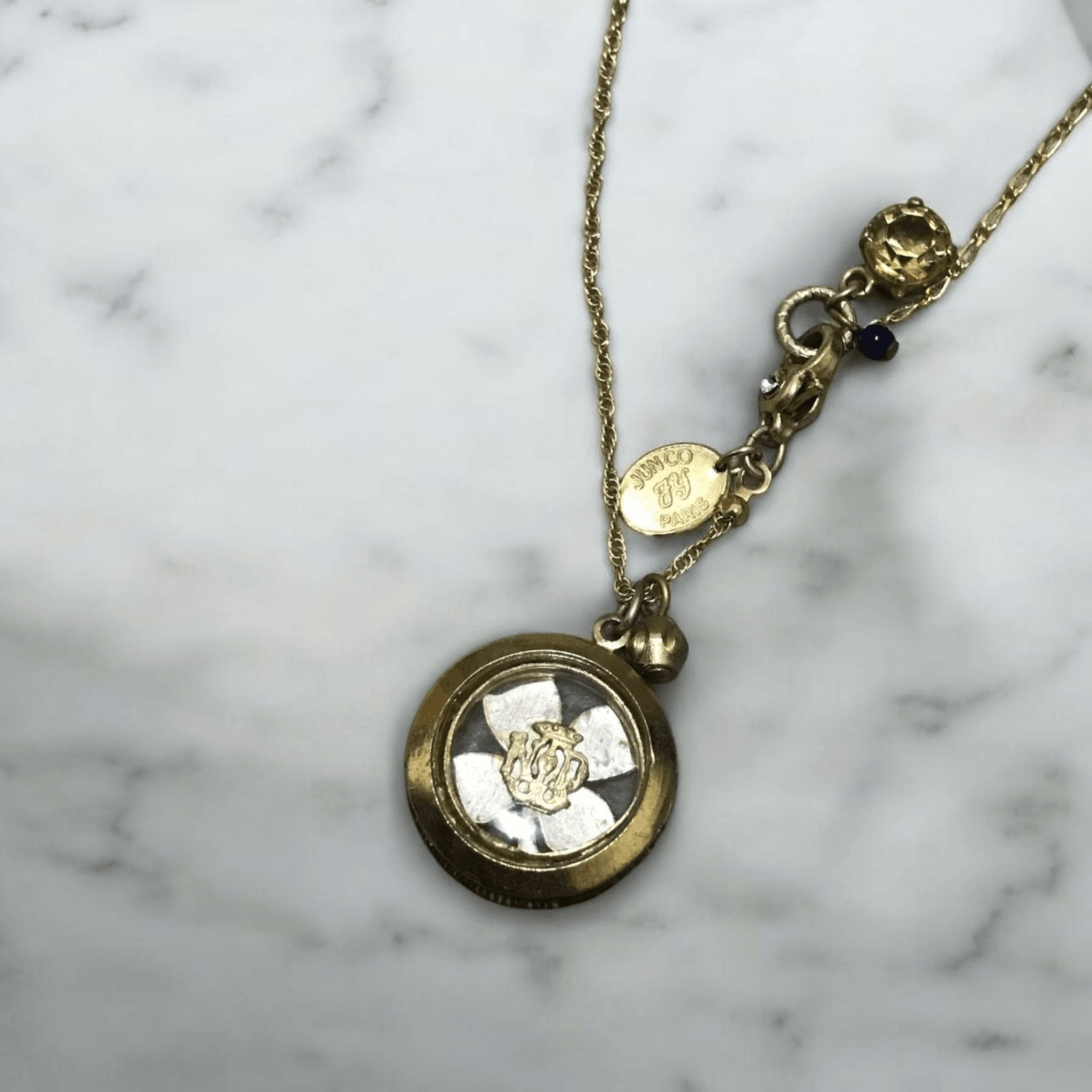 Japanese Brand × Jewelry × Vintage Vintage Junco Paris with Clover Pendant Necklace Size ONE SIZE - 2 Thumbnail