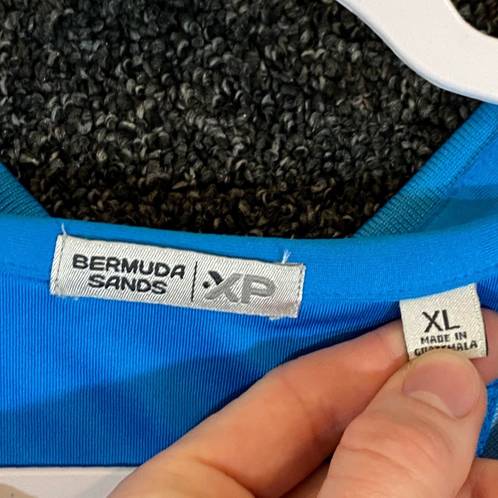 Vintage bermuda sands Shirt XL Blue Golf Course Casual Polo Sport Lake Isle Solid Mens Size US XL / EU 56 / 4 - 4 Thumbnail