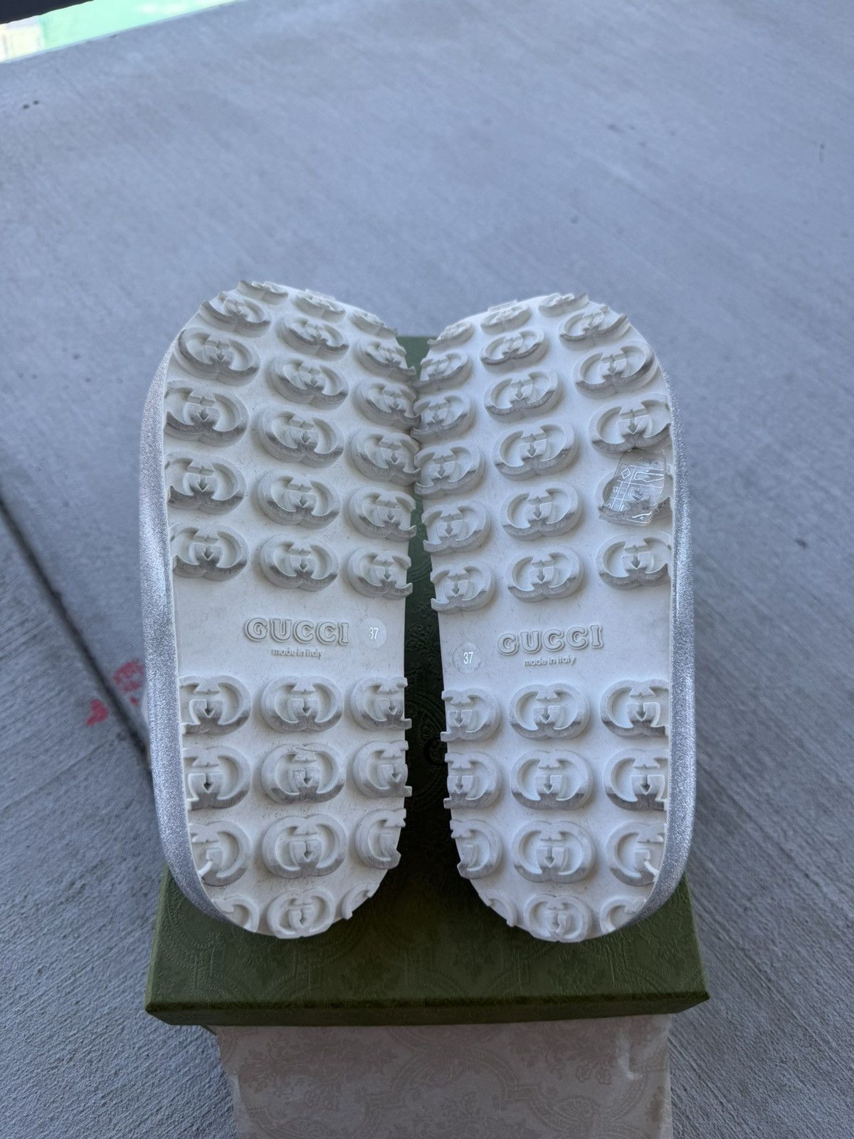 Gucci Glitter rubber platform Gucci slides. Size US 6 / IT 36 - 9 Thumbnail