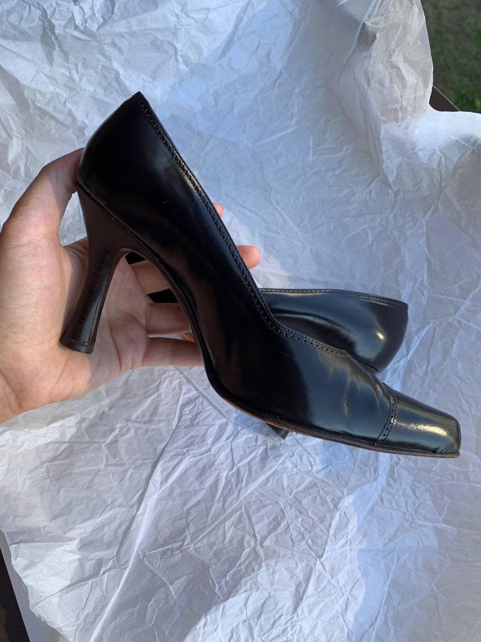 Vintage Vicini vintage dark-brown pumps with pointed toe Size US 6.5 / IT 36.5 - 7 Thumbnail