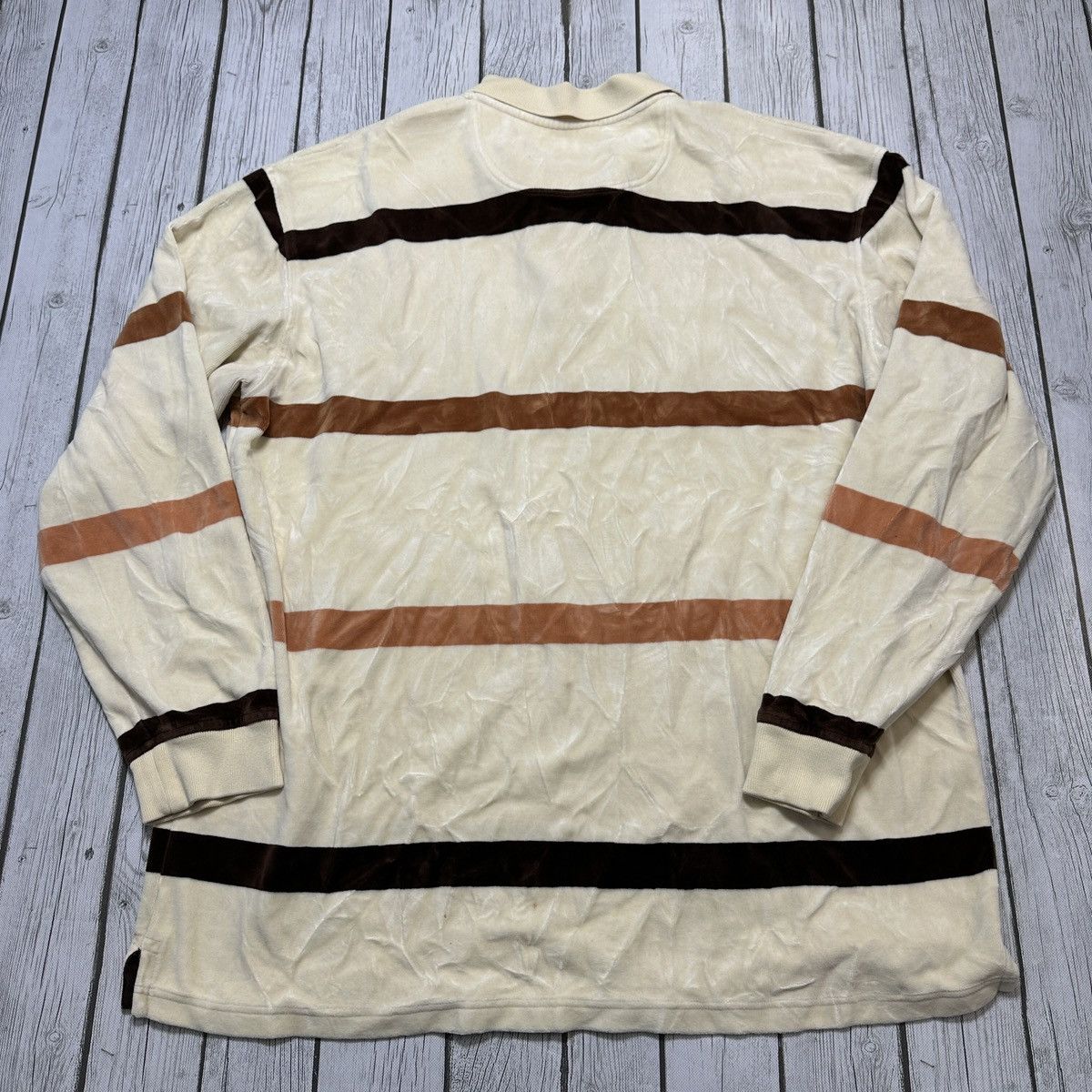 Enyce × Vintage Vintage Enyce long sleeve velour polo shirt Size US XXL / EU 58 / 5 - 2 Thumbnail