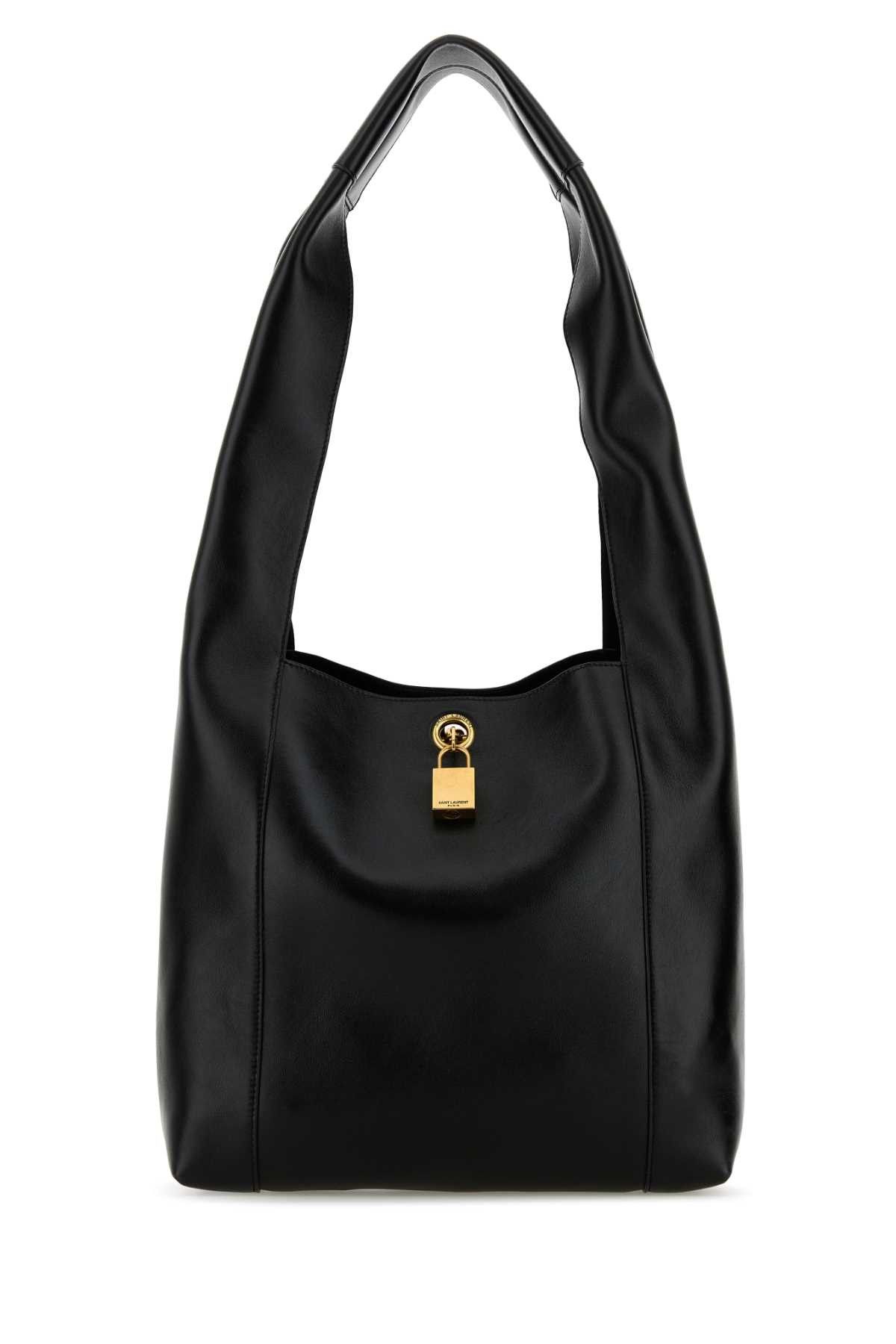 Saint Laurent Paris Black Leather Tanger Shopping Bag Size ONE SIZE - 1 Thumbnail