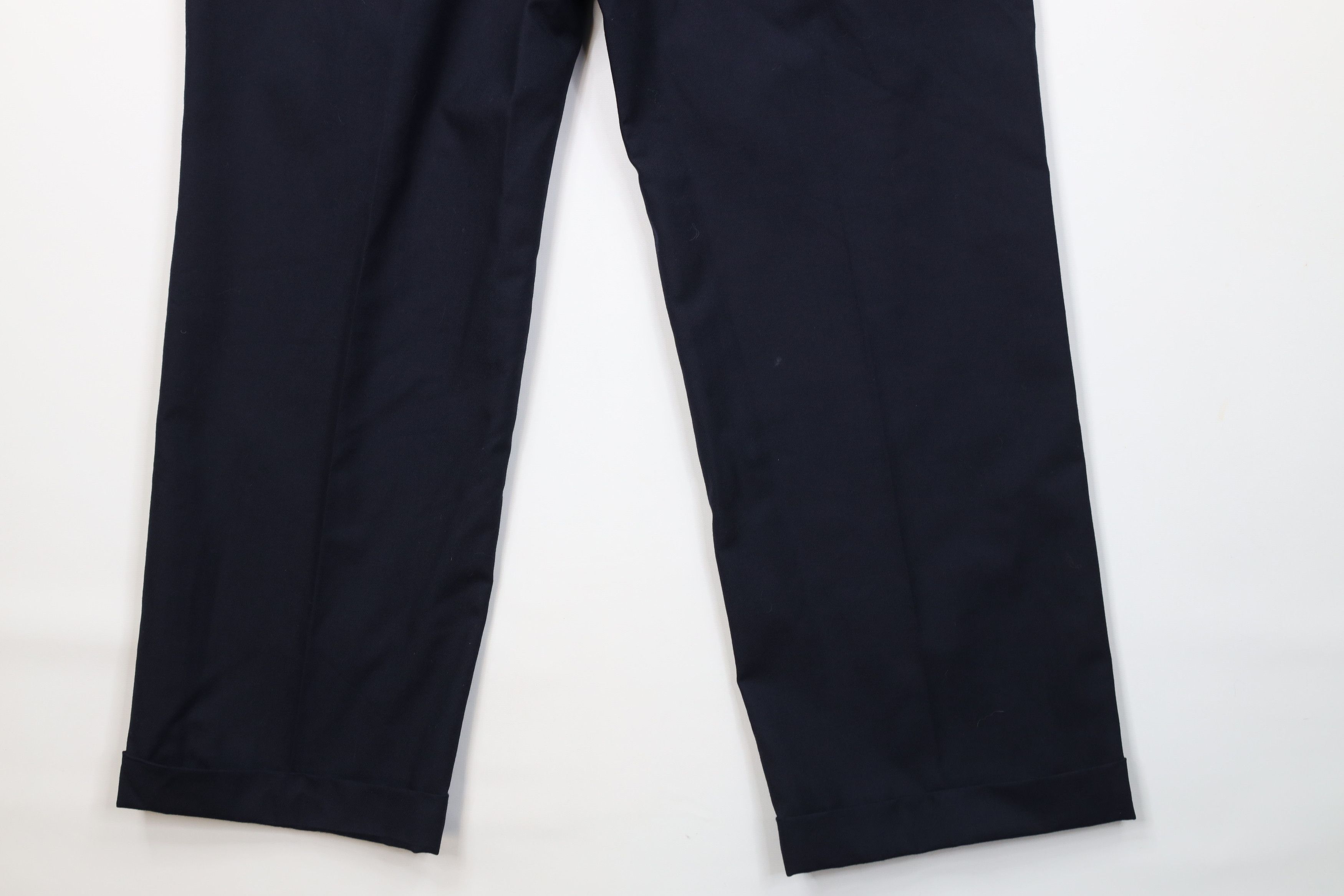 Vintage Vintage 70s Streetwear Wool Wide Leg Chino Pants Blue USA Size US 36 / EU 52 - 14 Thumbnail