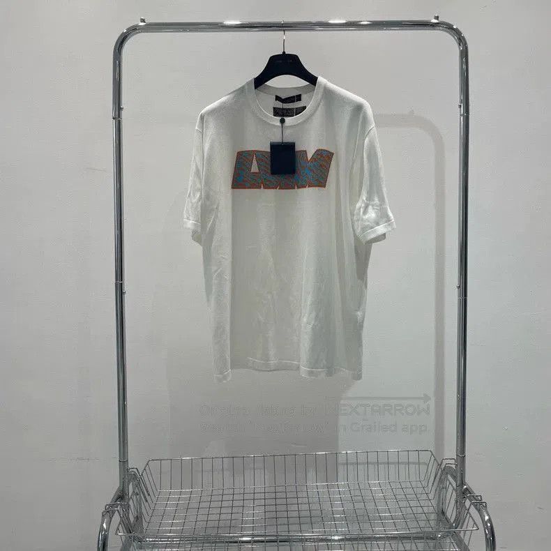 Louis Vuitton Louis Vuitton White Intarsia Knit Tee. Size US L / EU 52-54 / 3 - 1 Thumbnail