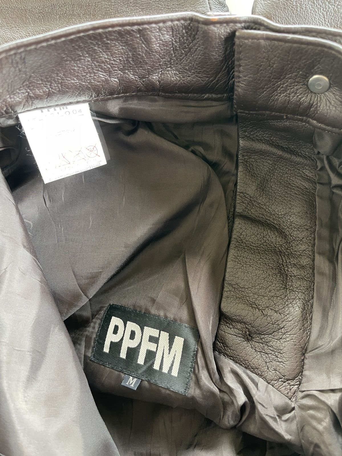 PPFM PPFM Dark Brown Leather Pants Size US 28 / EU 44 - 12 Thumbnail