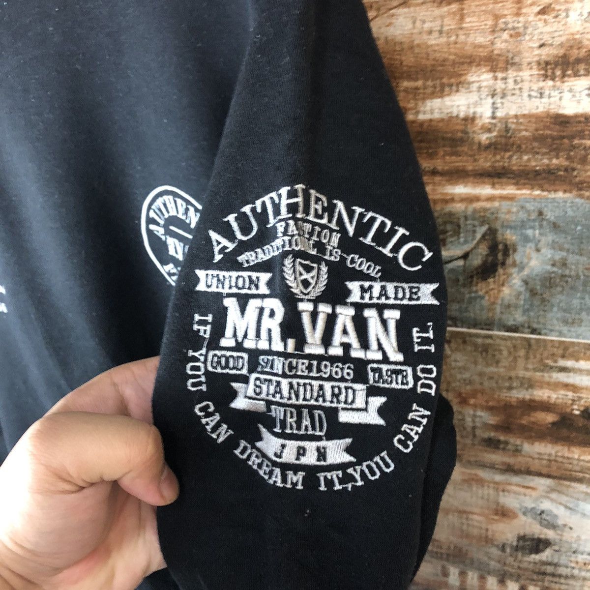 Japanese Brand × Van Mr Van vintage Black Sweatshirt #A2033 Size US M / EU 48-50 / 2 - 11 Thumbnail