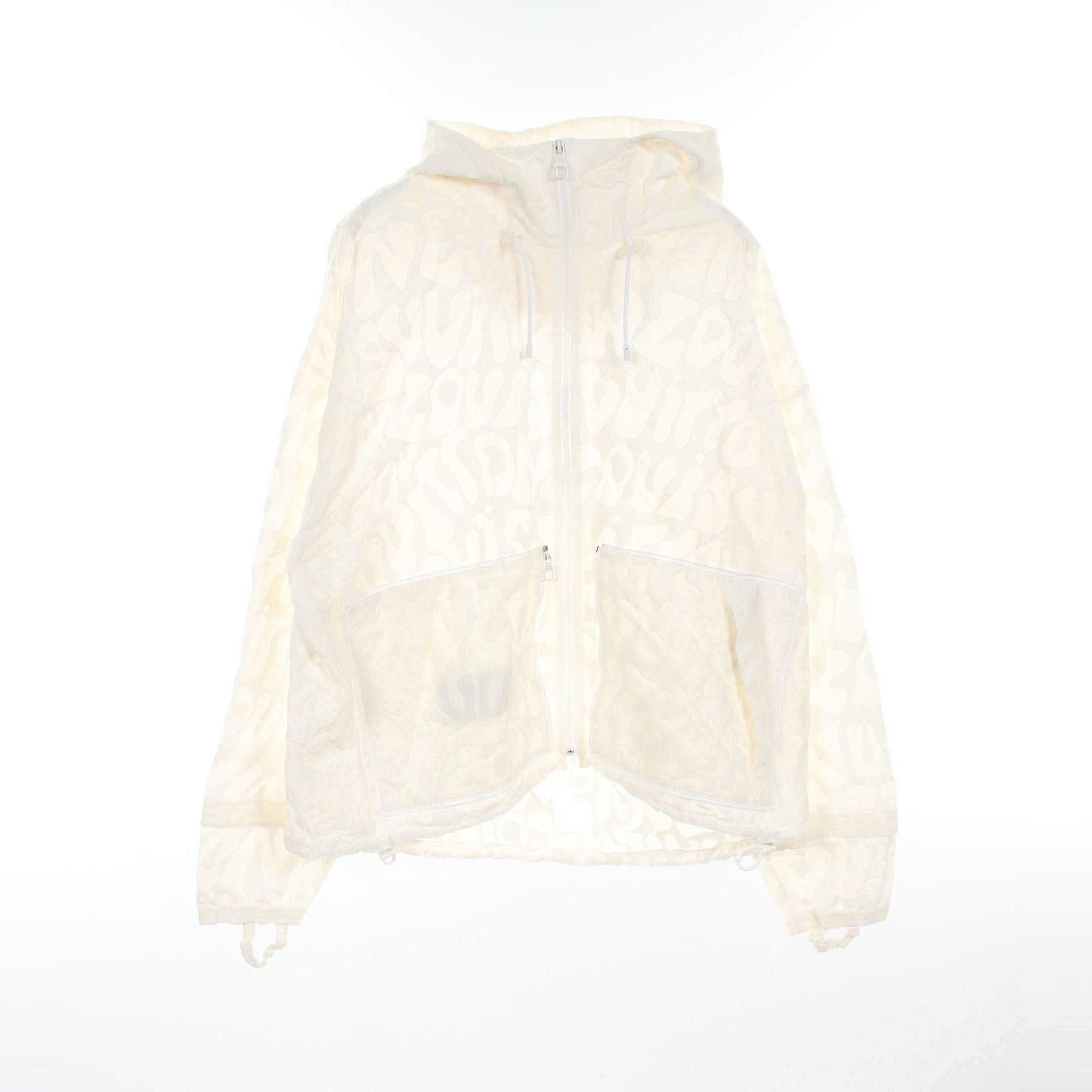 Louis Vuitton Louis Vuitton Jacket All-Over Pattern Nylon Cotton Off White Hooded Size ONE SIZE - 1 Thumbnail