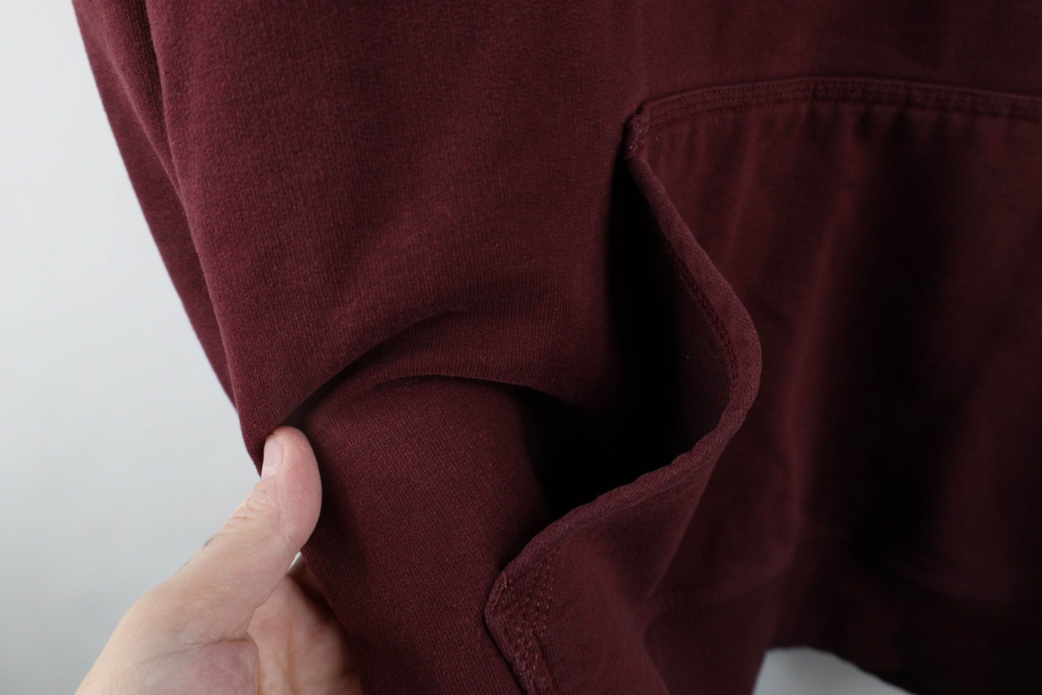Champion × Vintage Vintage Champion Faded Monochrome Hoodie Sweatshirt Maroon Size US L / EU 52-54 / 3 - 6 Thumbnail