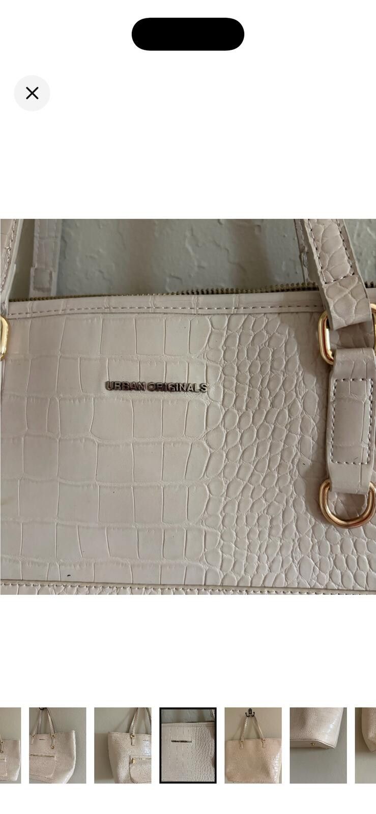 Other Urban Originals Cream Textured Tote Size ONE SIZE - 4 Thumbnail