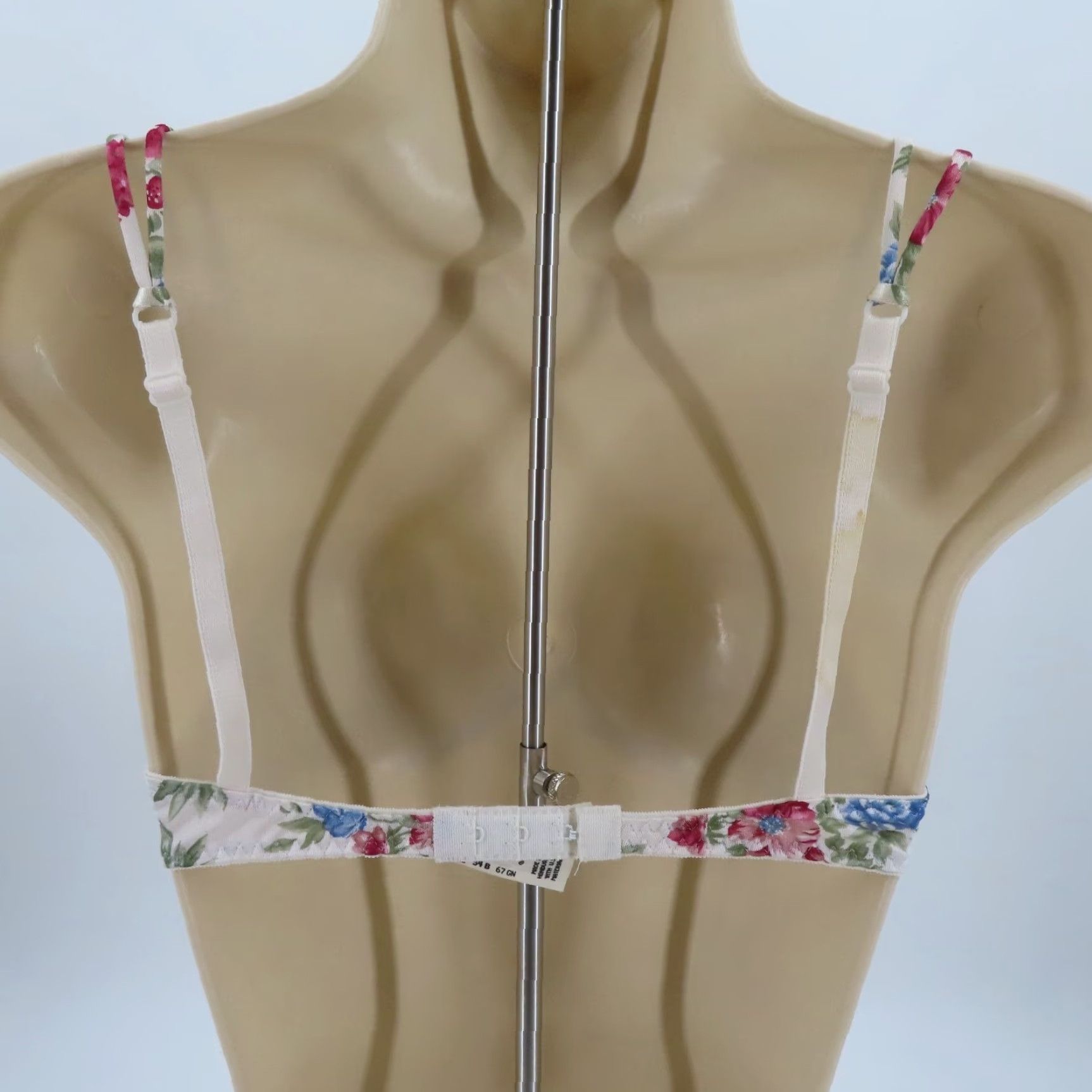 Vintage VINTAGE Jaclyn Smith Bra Underwire Padded Floral Print 34B Women Shirt Style Ladies Menus Size ONE SIZE - 6 Thumbnail