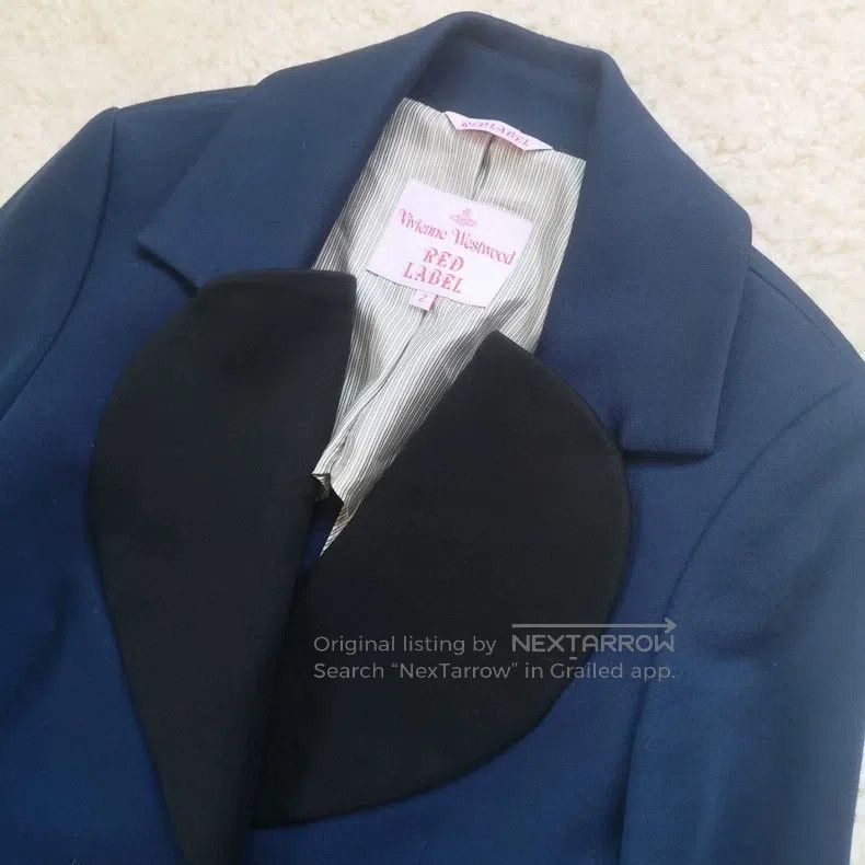 Vivienne Westwood vivienne westwood Heart Collar Navy Blue Coat Size M / US 6-8 / IT 42-44 - 4 Thumbnail