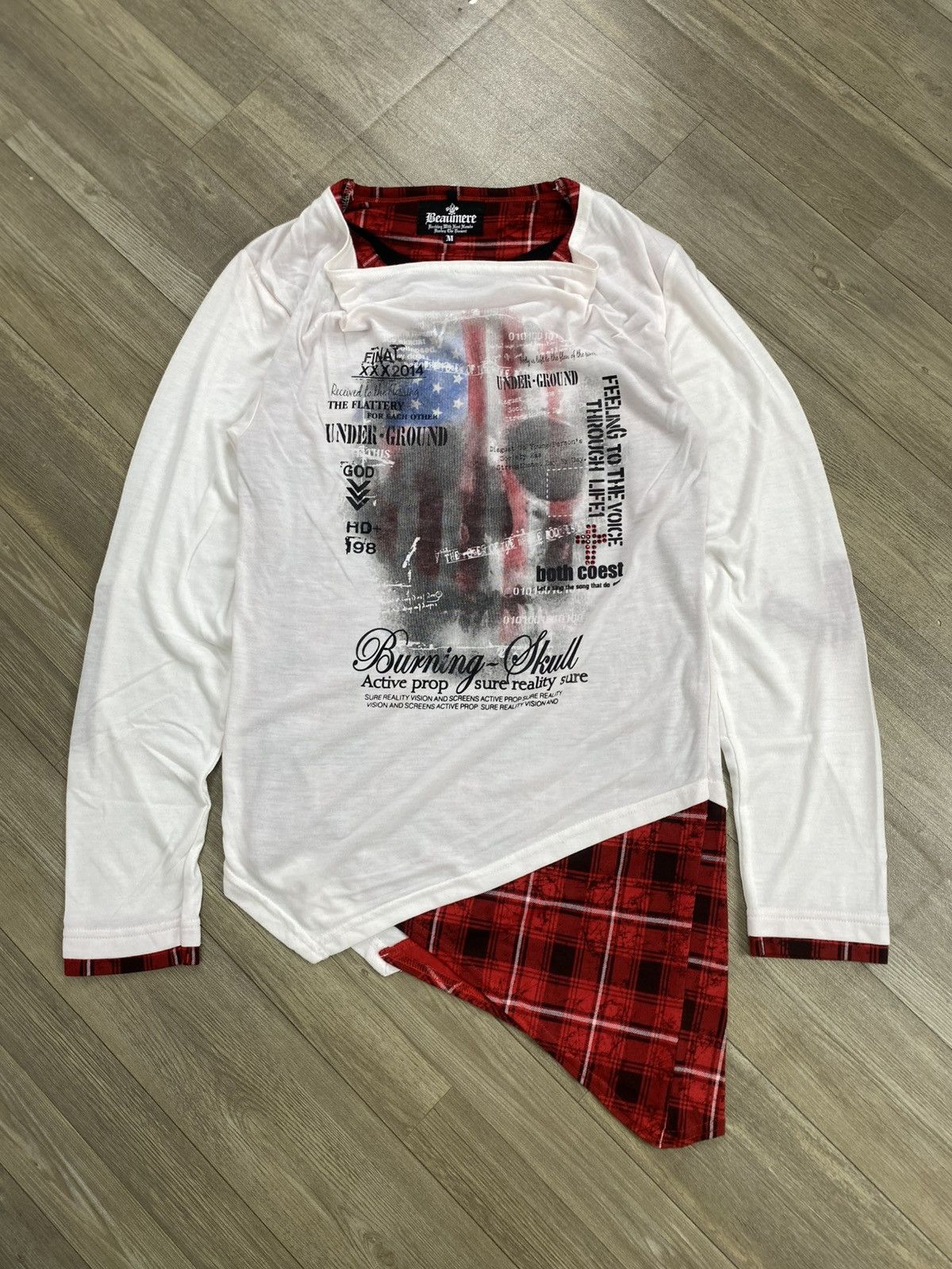 If Six Was Nine 2000s Beaumere Double Layers Grunge Punk Lgb Longsleeve Size US M / EU 48-50 / 2 - 1 Thumbnail
