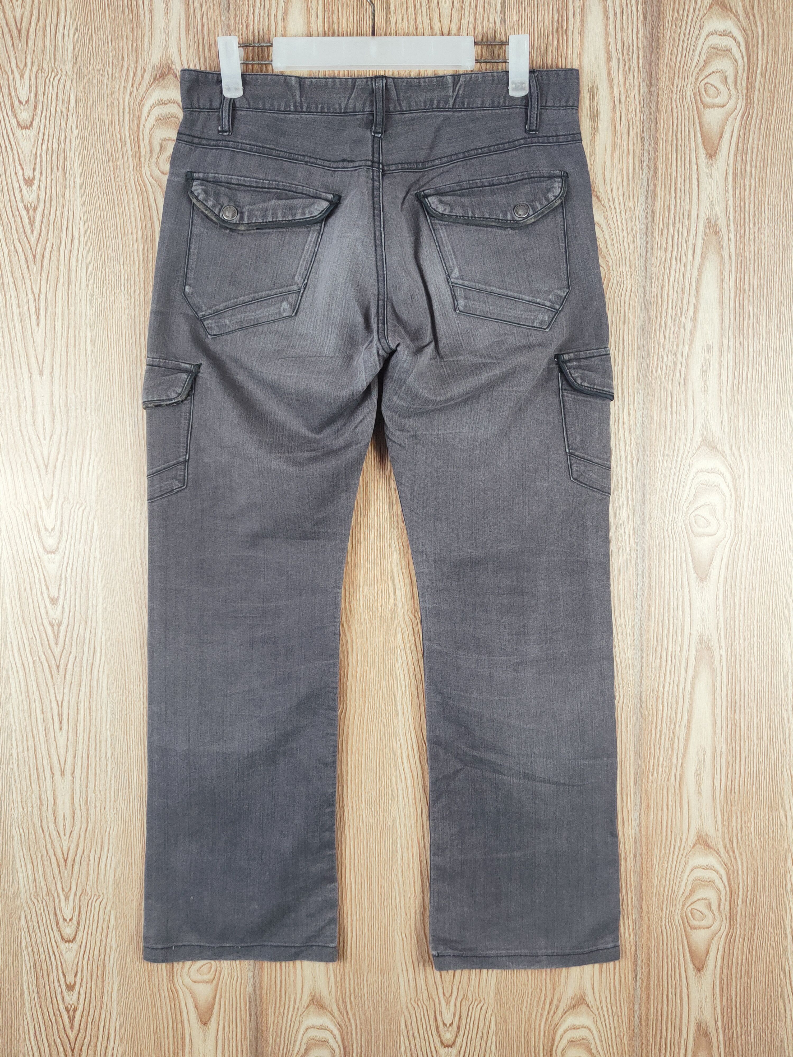 Japanese Brand × Vintage Rare Amorte Dark Gray Faded MultiTactical pocket CargoPant Size 31" - 7 Thumbnail