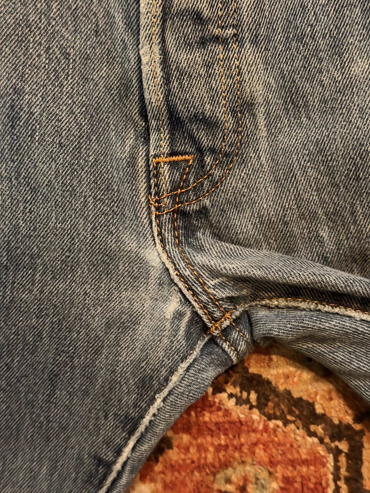 Levi's Levi's 501 Button Fly Jeans Distressed Thrashed Light Wash Size US 31 - 4 Thumbnail