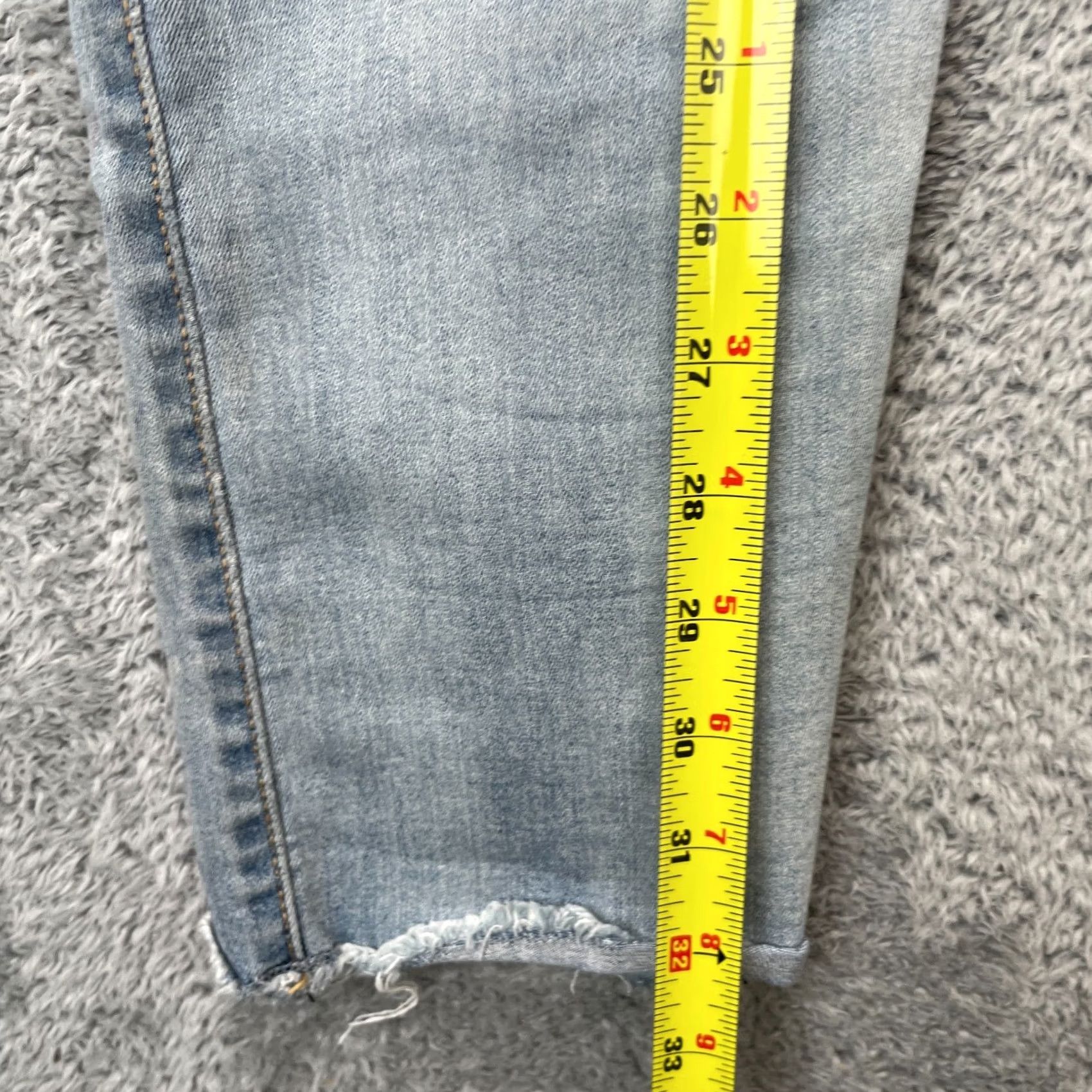 Levi's Levi's Jeans Womens Blue 26x22 Denizen High Rise Slim Crop Straight Leg Raw Hem Size 26" / US 2 / IT 38 - 7 Thumbnail