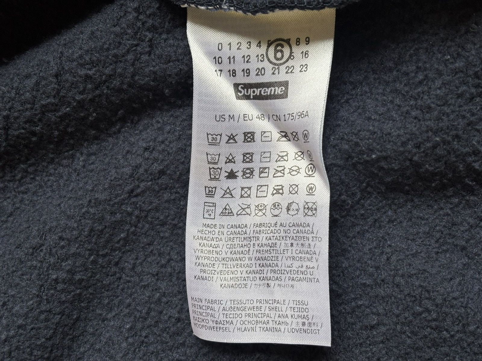 Maison Margiela × Supreme Supreme Maison Margiela Box Logo Zipup Hoodie Navy Size US M / EU 48-50 / 2 - 8 Thumbnail
