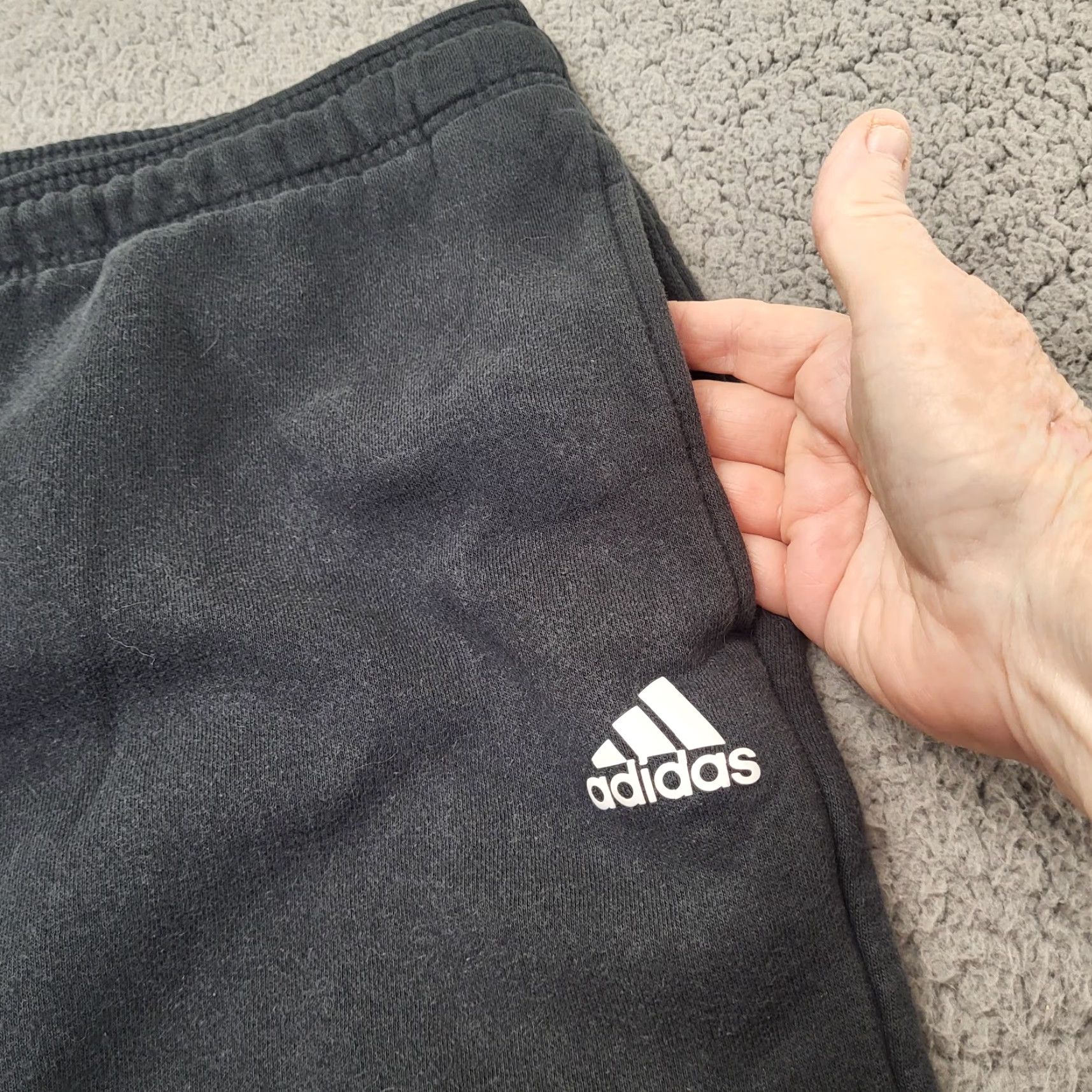 Adidas Adidas Golf Joggers Men's XLarge Black Fleece Pants Cotton Running Athletic - Regular Fit, Pockets, Elastic Waist, Tapered Leg, Drawstring Size US 36 / EU 52 - 4 Thumbnail