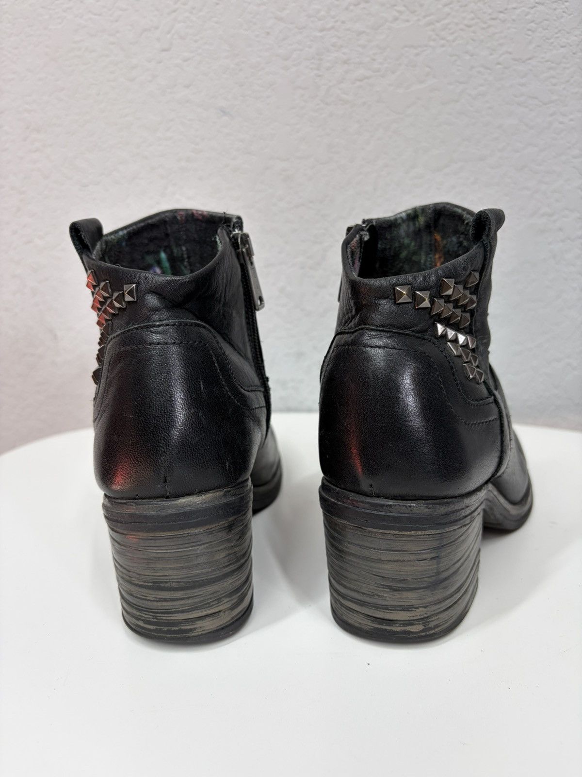 If Six Was Nine Vintage Italian AS 98 Rick Owens Style Leather Biker Boots Size US 7 / IT 37 - 9 Thumbnail