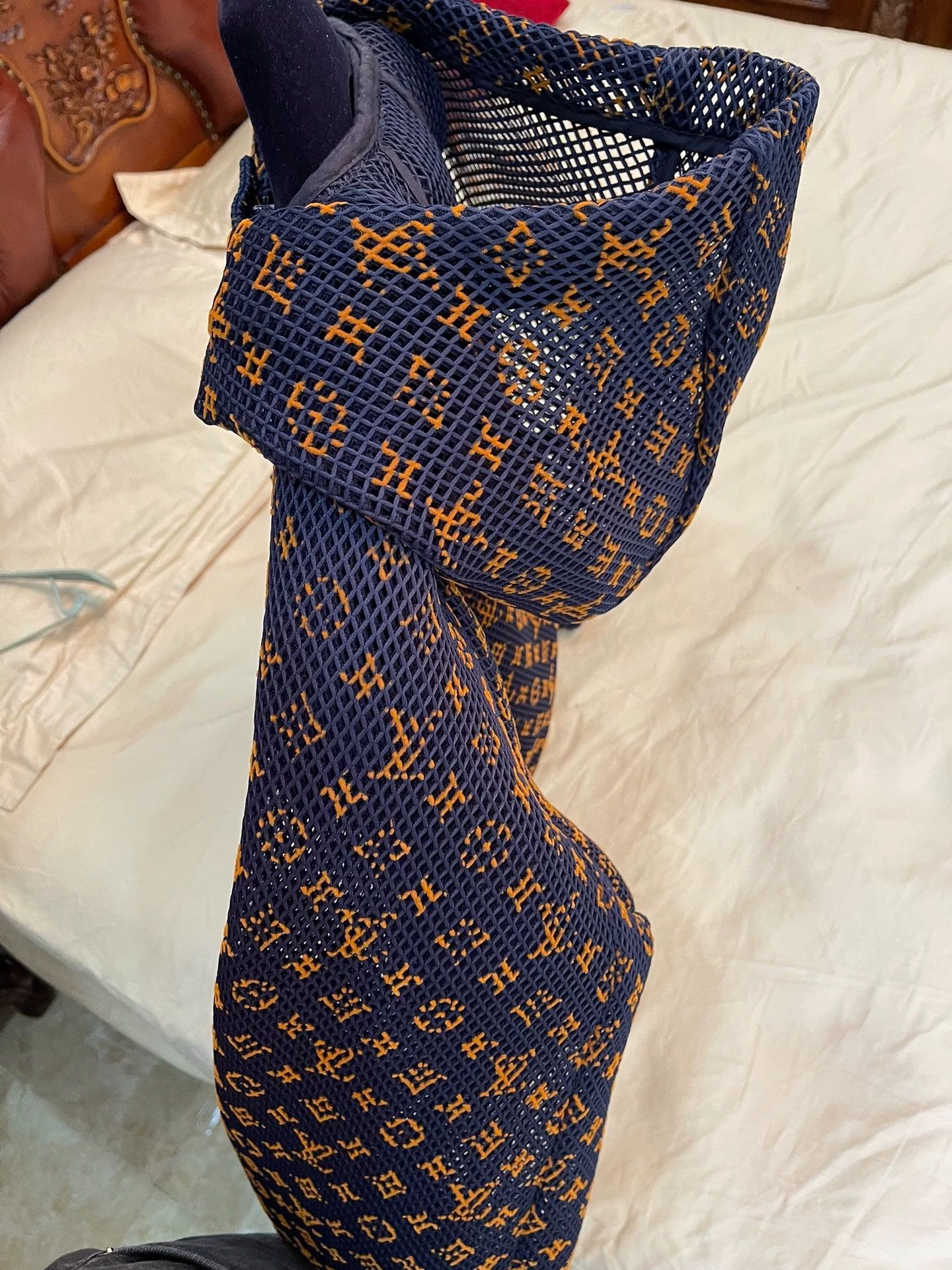 Louis Vuitton LV Flocked Full Logo Cutout Oversized Jacket 46 (Oversized) Size US S / EU 44-46 / 1 - 7 Thumbnail