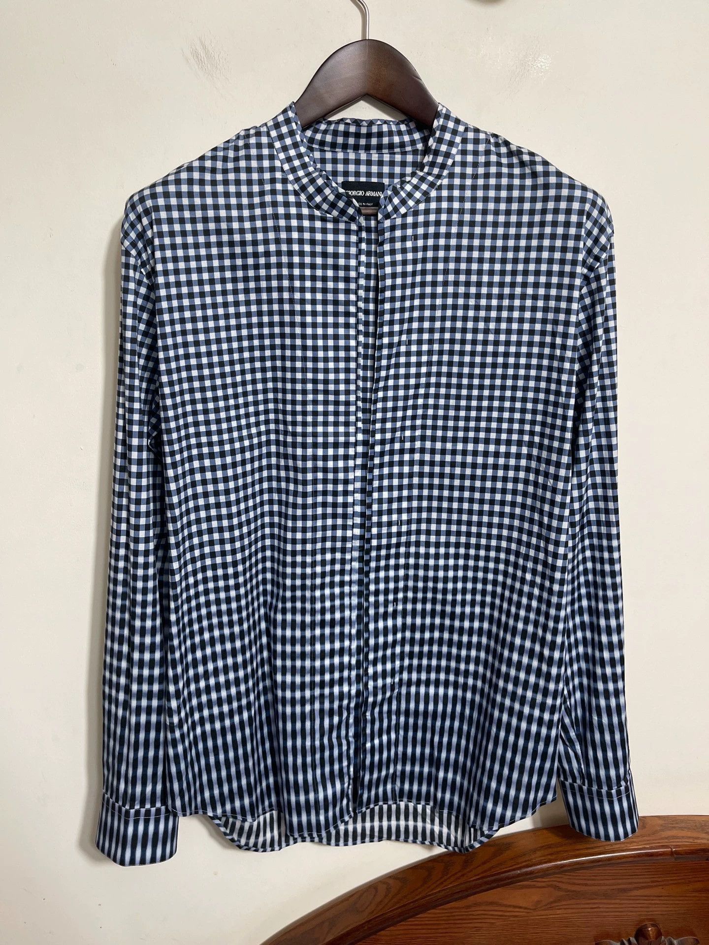 Giorgio Armani Multi Checkered Long Sleeve Button-Up Shirt Size US L / EU 52-54 / 3 - 1 Thumbnail