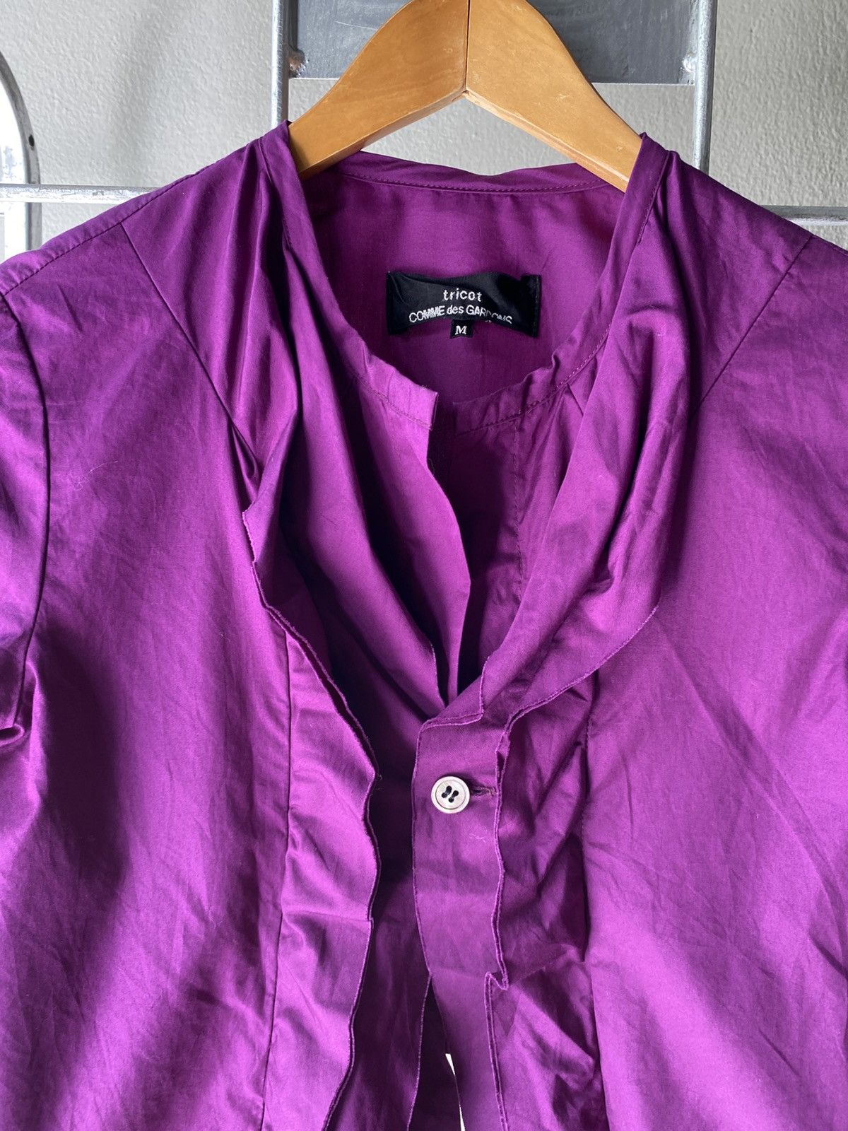 Comme des Garcons COMME des GARCONS Ruffled Purple Blouse Shirt Size M / US 6-8 / IT 42-44 - 15 Thumbnail