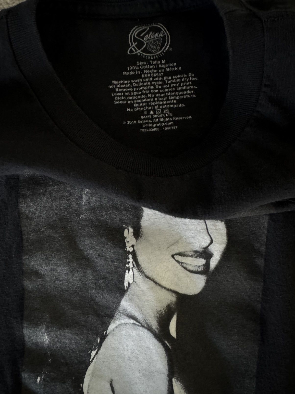 Band Tees selena raw hem distressed portrait autograph graphic crop t Size M / US 6-8 / IT 42-44 - 5 Thumbnail