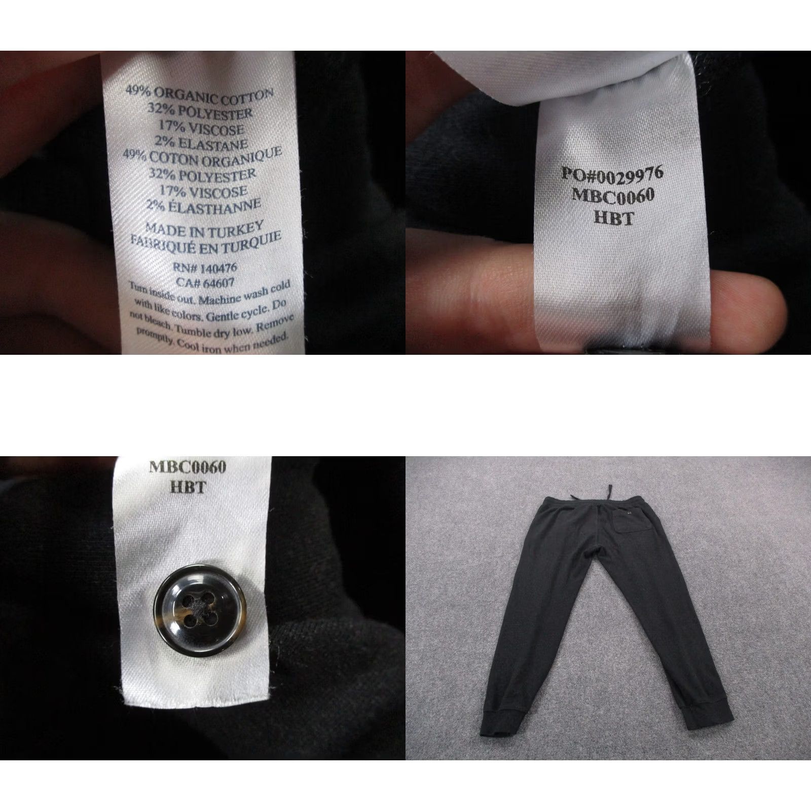 Faherty Faherty Jogger Pants Mens L Black Tapered Stretch Casual Active Regular Fit • Cotton Polyester Spandex Viscose Knit Size US 34 / EU 50 - 8 Thumbnail