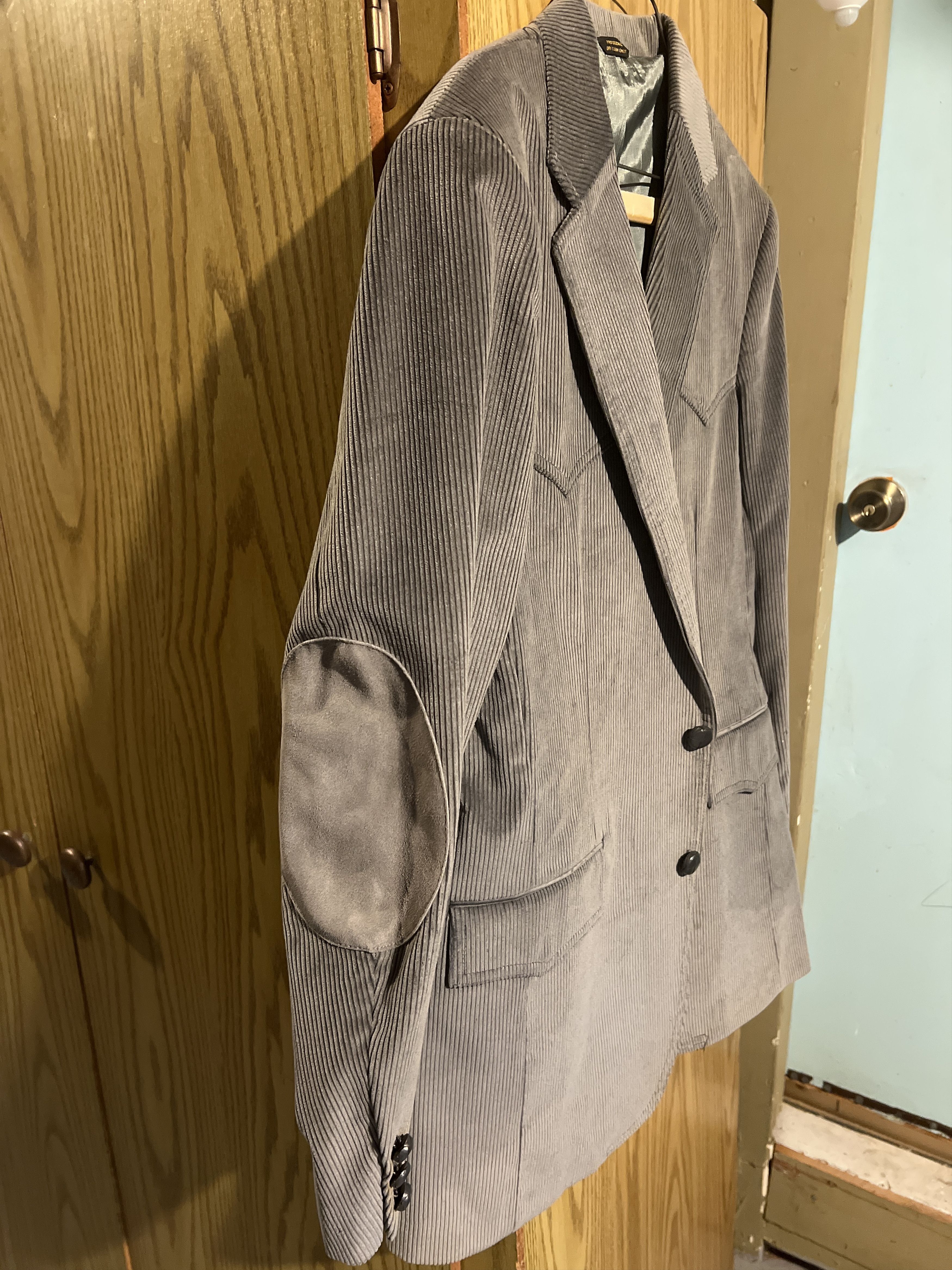 Levi's Vintage Clothing NOS 1977 Levi’s Gray/silver Corduroy Blazer-Never Worn Size 40R - 6 Thumbnail