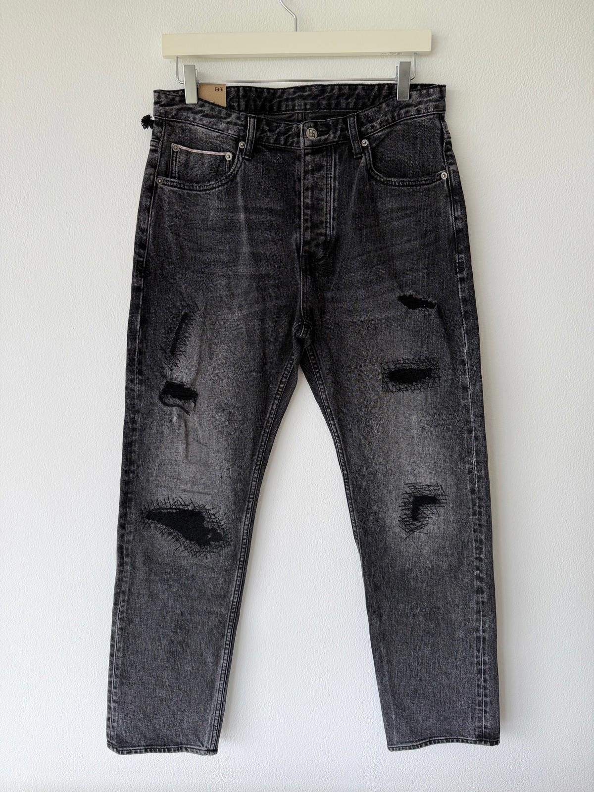 new Ksubi mens jeans hazlow selvedge replika black grey 32