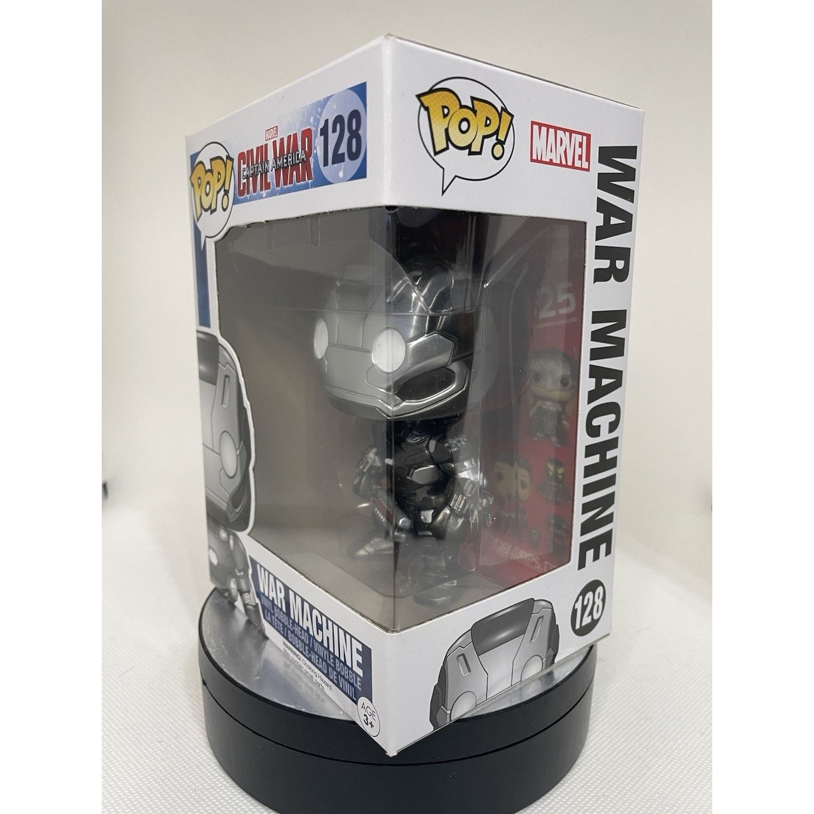 Marvel Comics Funko Pop! War Machine #128 - Near Mint - W Pop Protector Size ONE SIZE - 2 Thumbnail