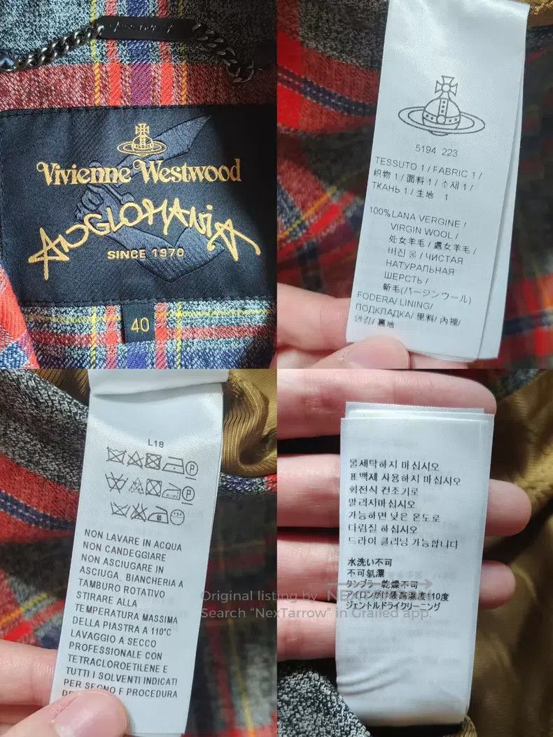 Vivienne Westwood Vivienne Westwood Plaid Tailored Jacket Size S / US 4 / IT 40 - 7 Thumbnail