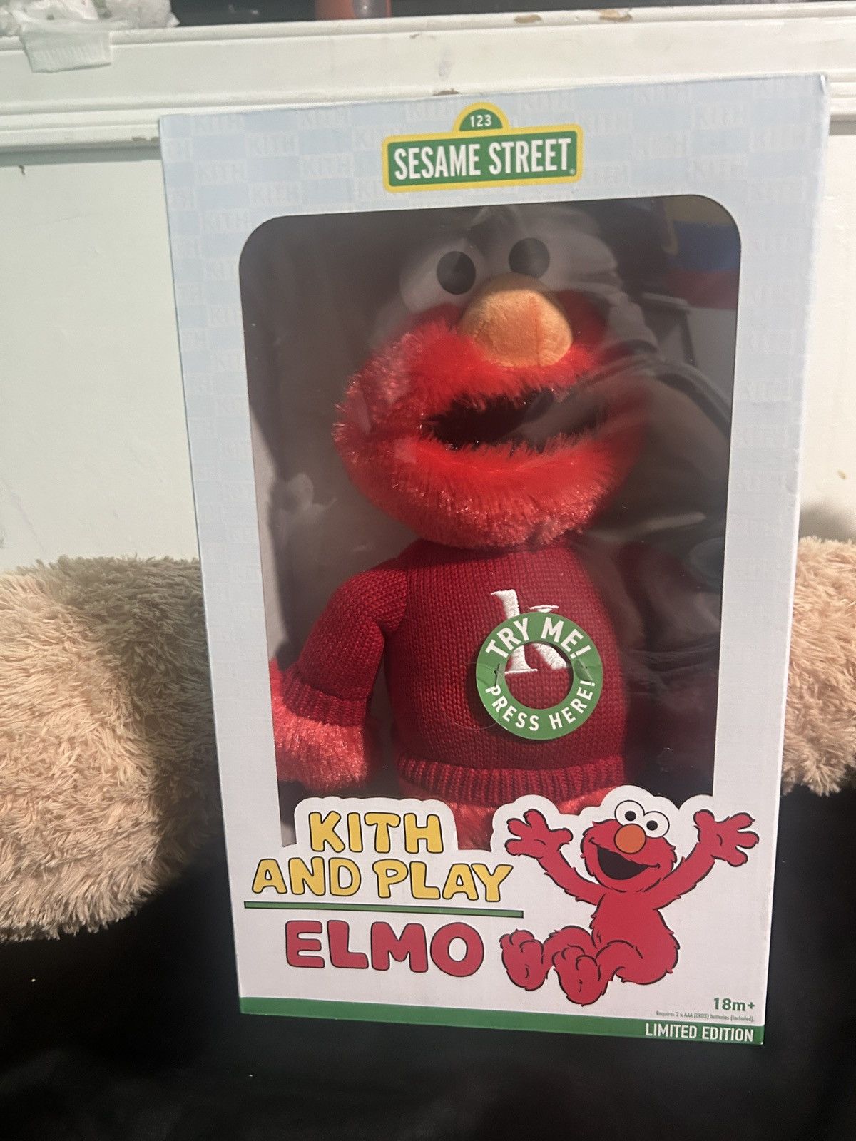 Kith Kith x Sesame Street tickle me elmo play plush spicy | Grailed