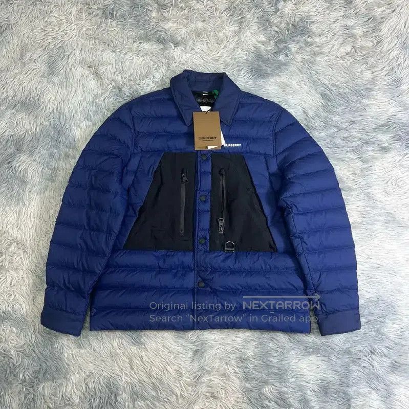 Burberry Burberry Men's Blue Cotton Puffer Jacket. Size US S / EU 44-46 / 1 - 1 Thumbnail