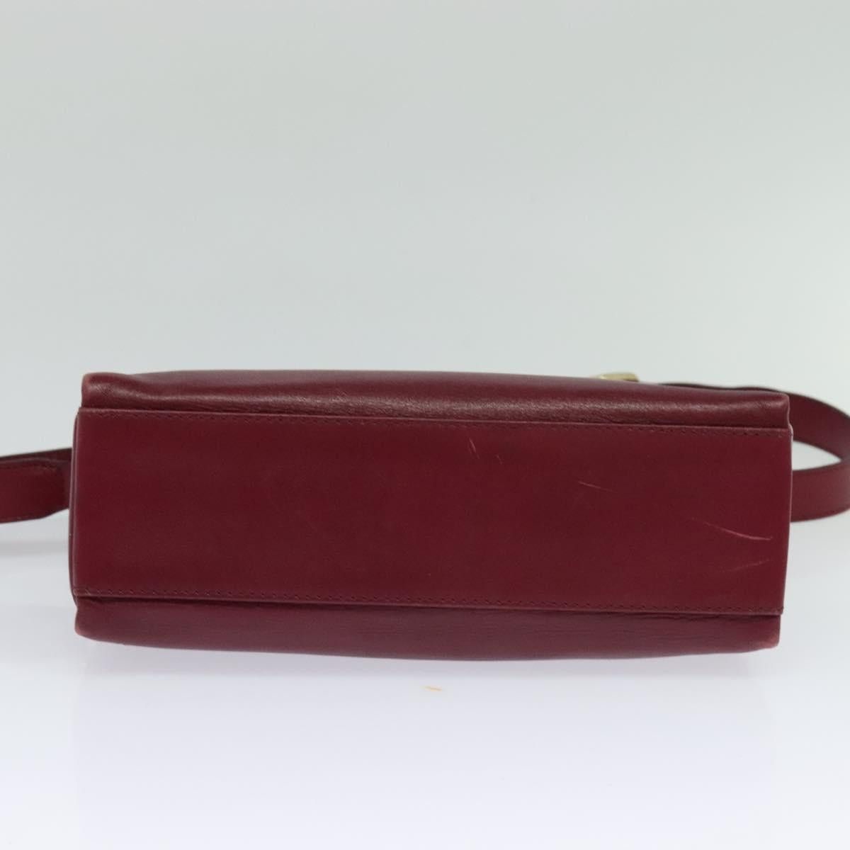 Celine CELINE Shoulder Bag Leather Wine Red Gold Size ONE SIZE - 5 Thumbnail