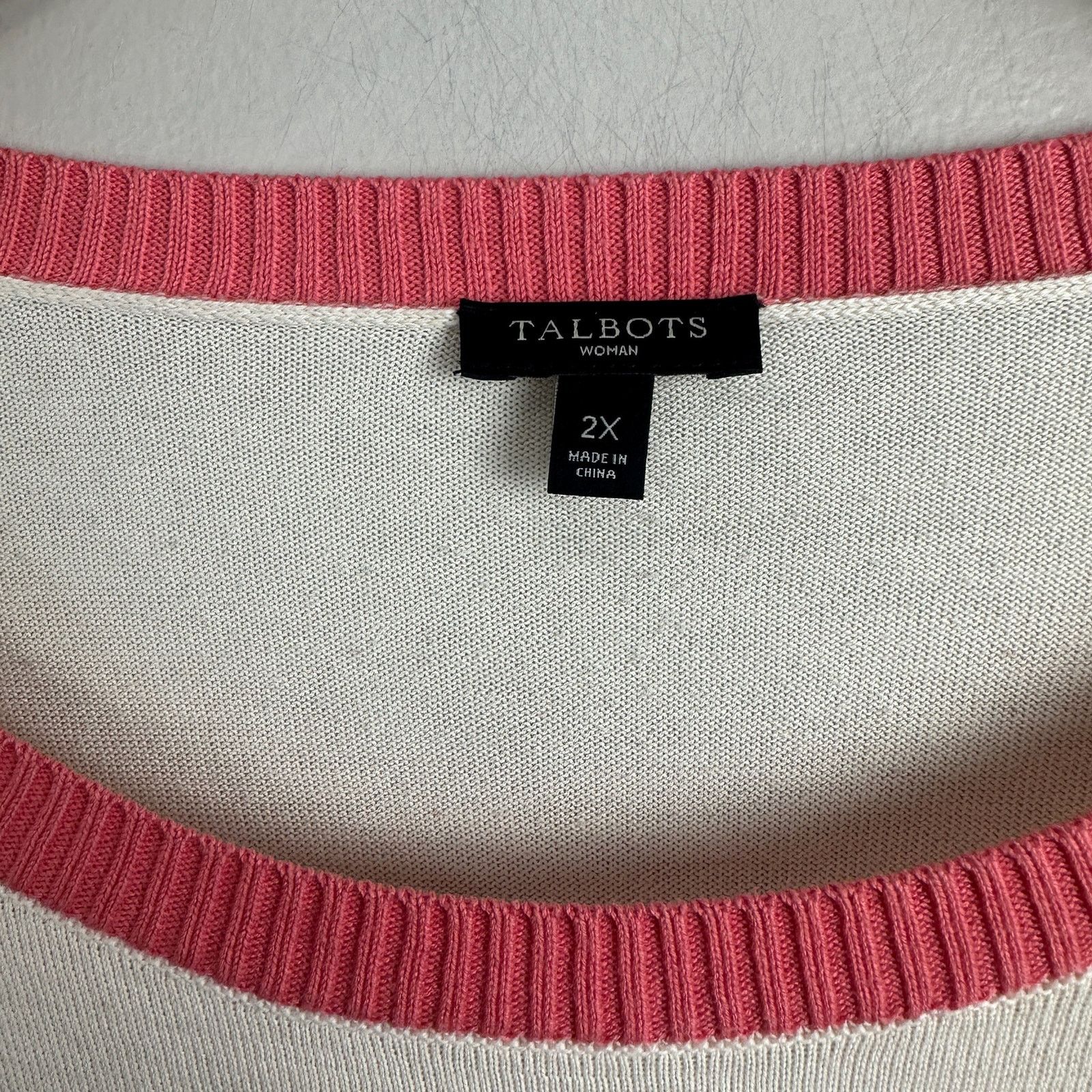 Other Talbots 2X XXL Ice Cream Rainbow Stripe Colorblock Sweater Size XXL / US 16-18 / IT 52-54 - 4 Thumbnail