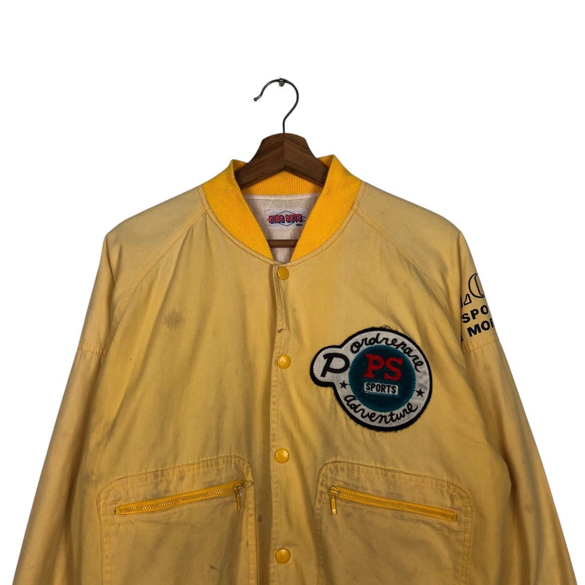 Japanese Brand 📌Sing Guts Bomber Jacket Spell Out Big Logo Issey Miyake Size US M / EU 48-50 / 2 - 4 Thumbnail