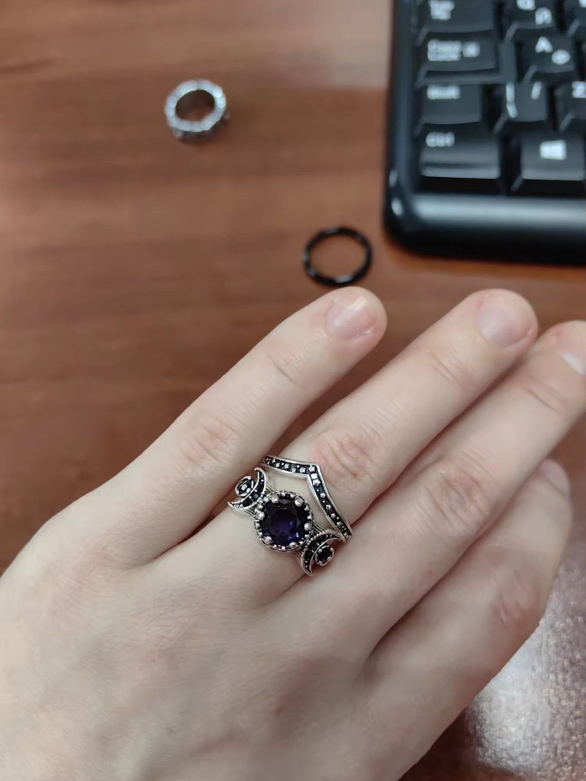 Jewelry fashionable vintage design ring ( size 5-11) Size ONE SIZE - 4 Thumbnail