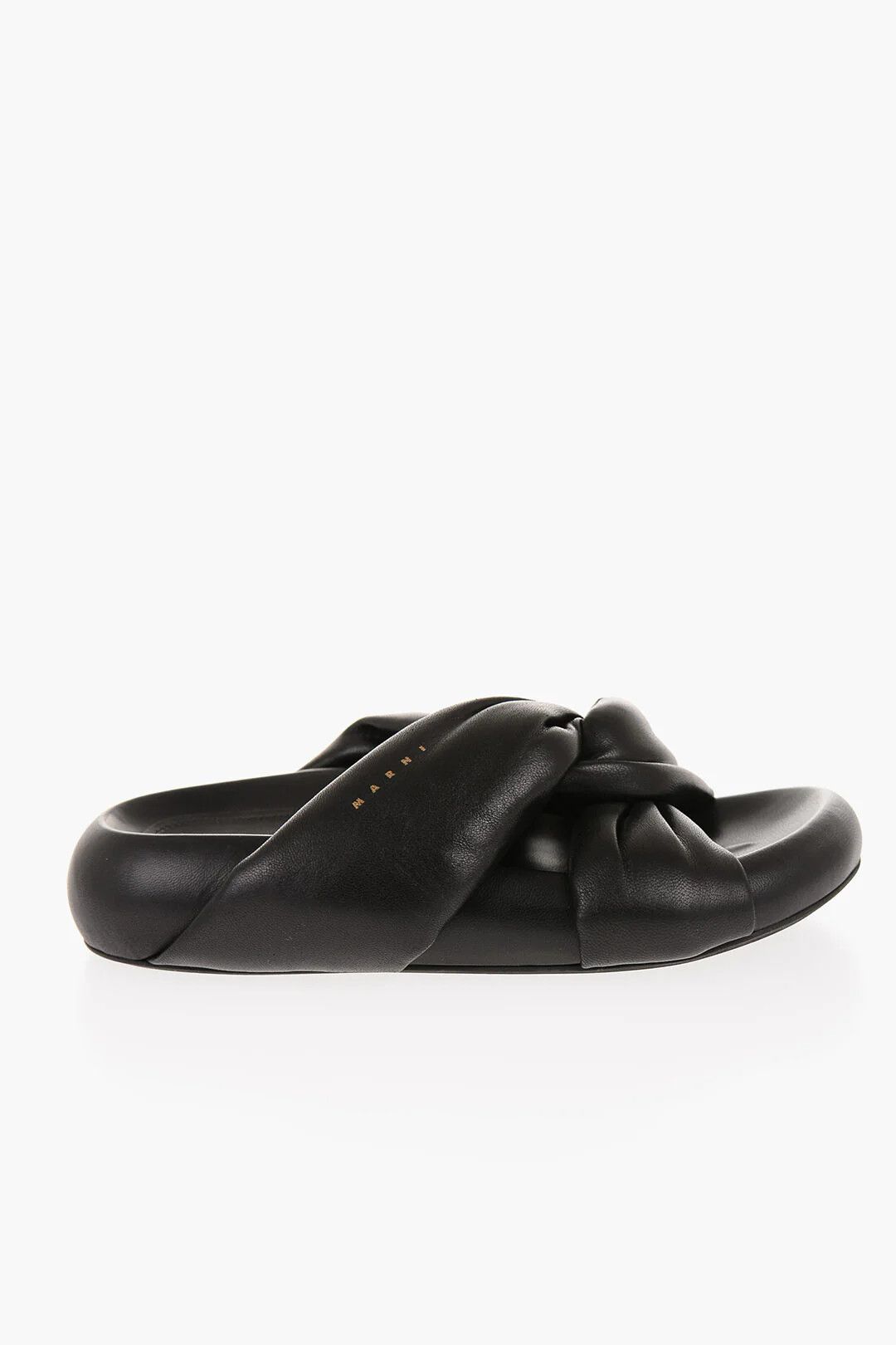 Marni og1mm0326 Padded Leather Sandals in Black Size US 5 / IT 35 - 1 Thumbnail
