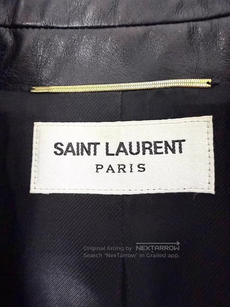 Saint Laurent Paris Saint Laurent Paris Black and White Diamond StudDED Leathe Size XXS / US 00 / IT 34 - 4 Thumbnail